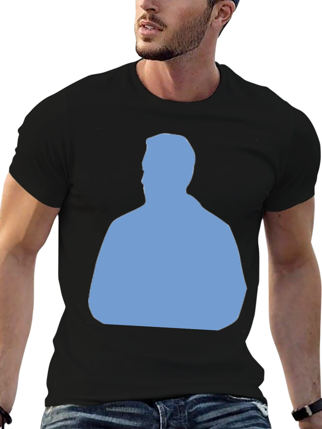 Modern Silhouette Graphic T-Shirt - Black