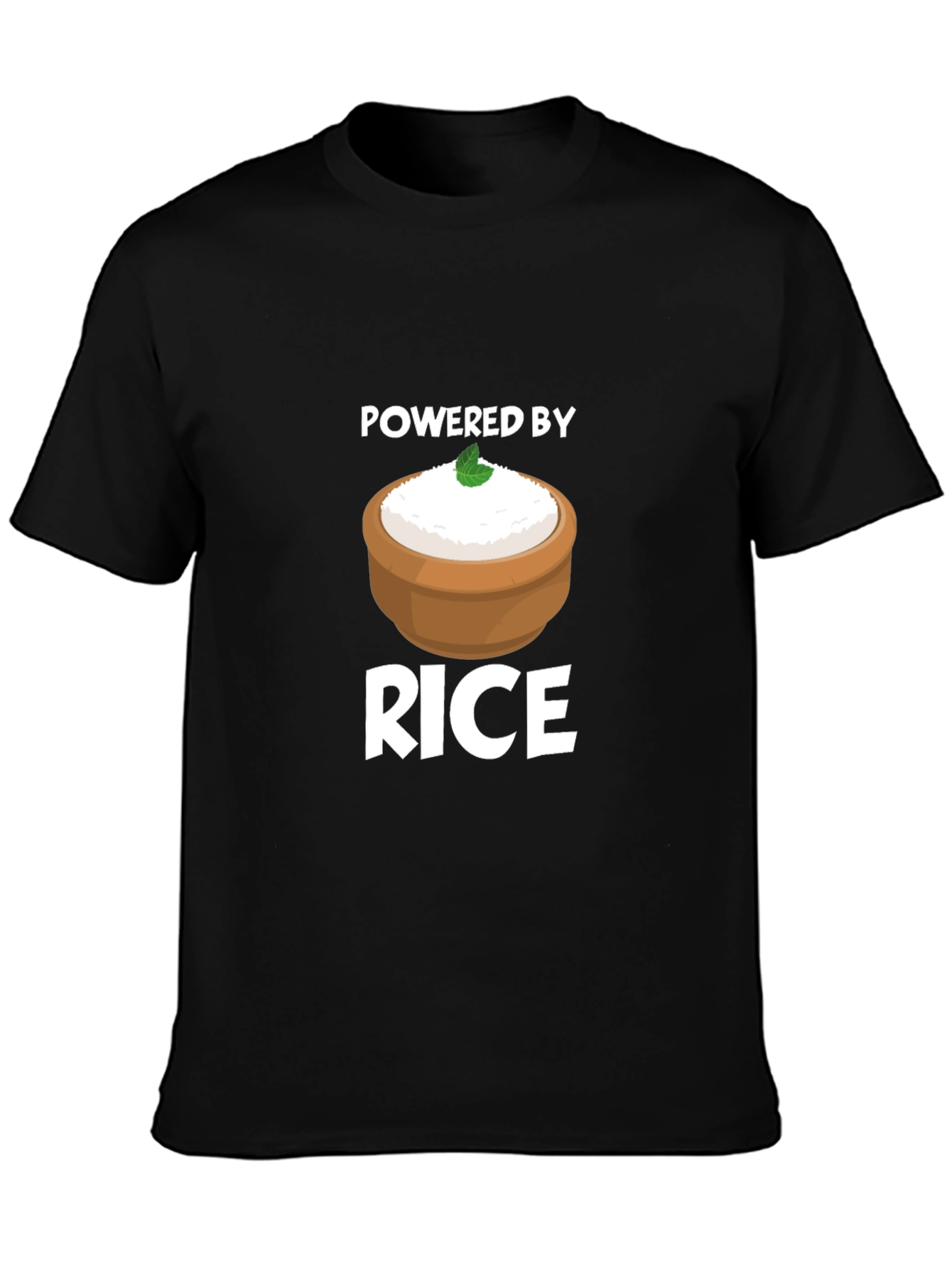 Powered by Rice T-Shirt - Funny Foodie Tee