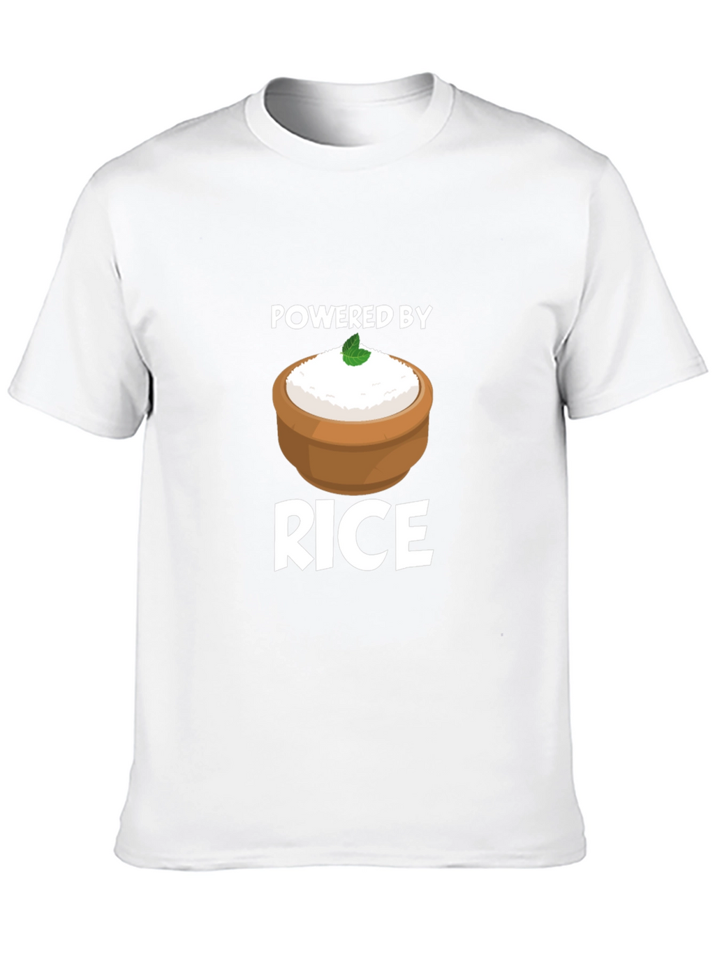Powered by Rice T-Shirt - Funny Foodie Tee