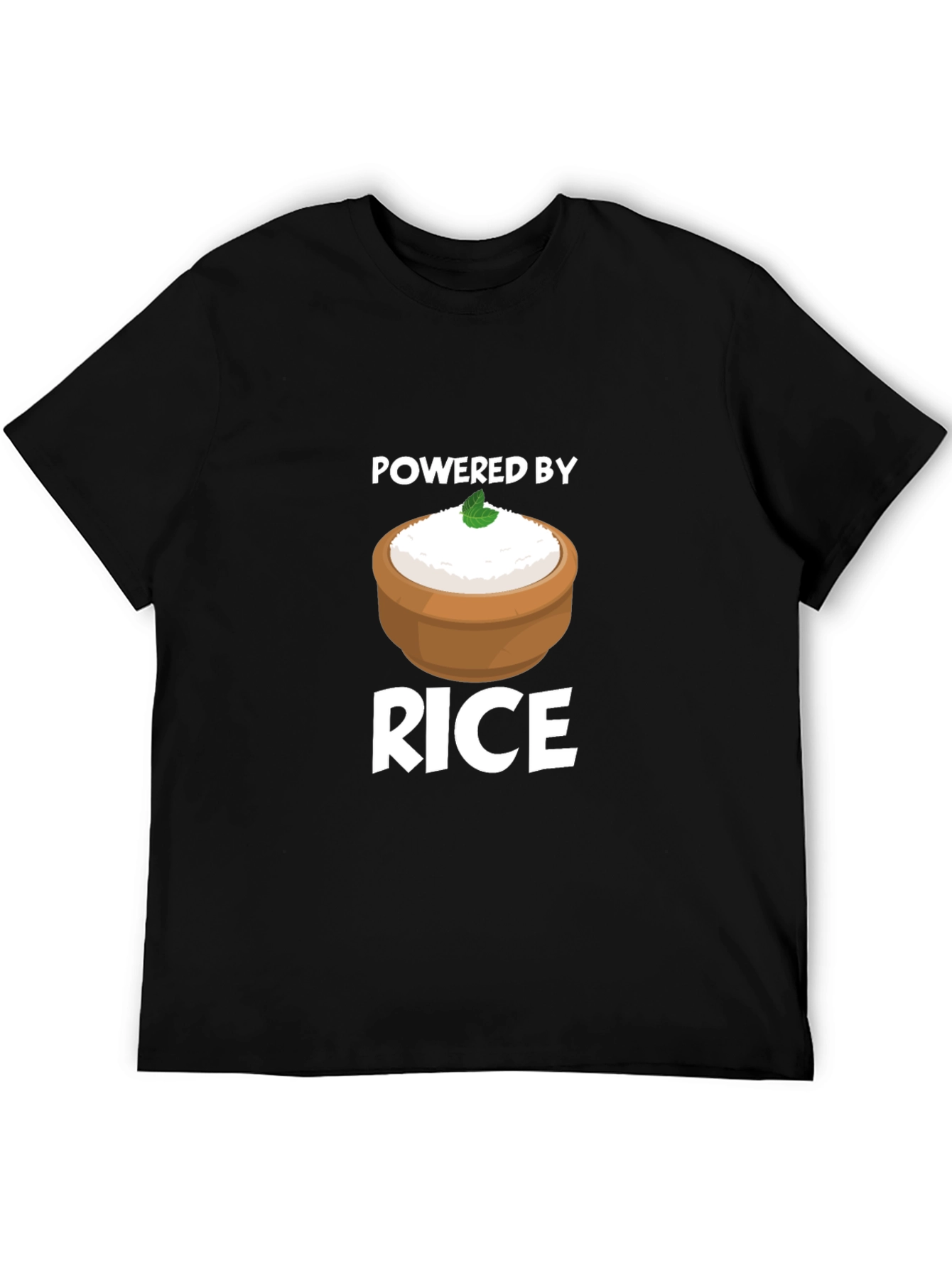 Powered by Rice T-Shirt - Funny Foodie Tee