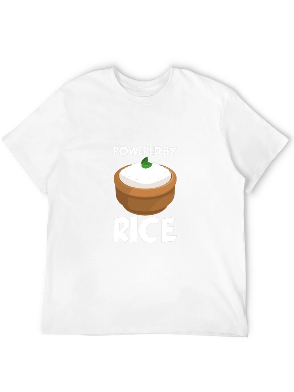 Powered by Rice T-Shirt - Funny Foodie Tee