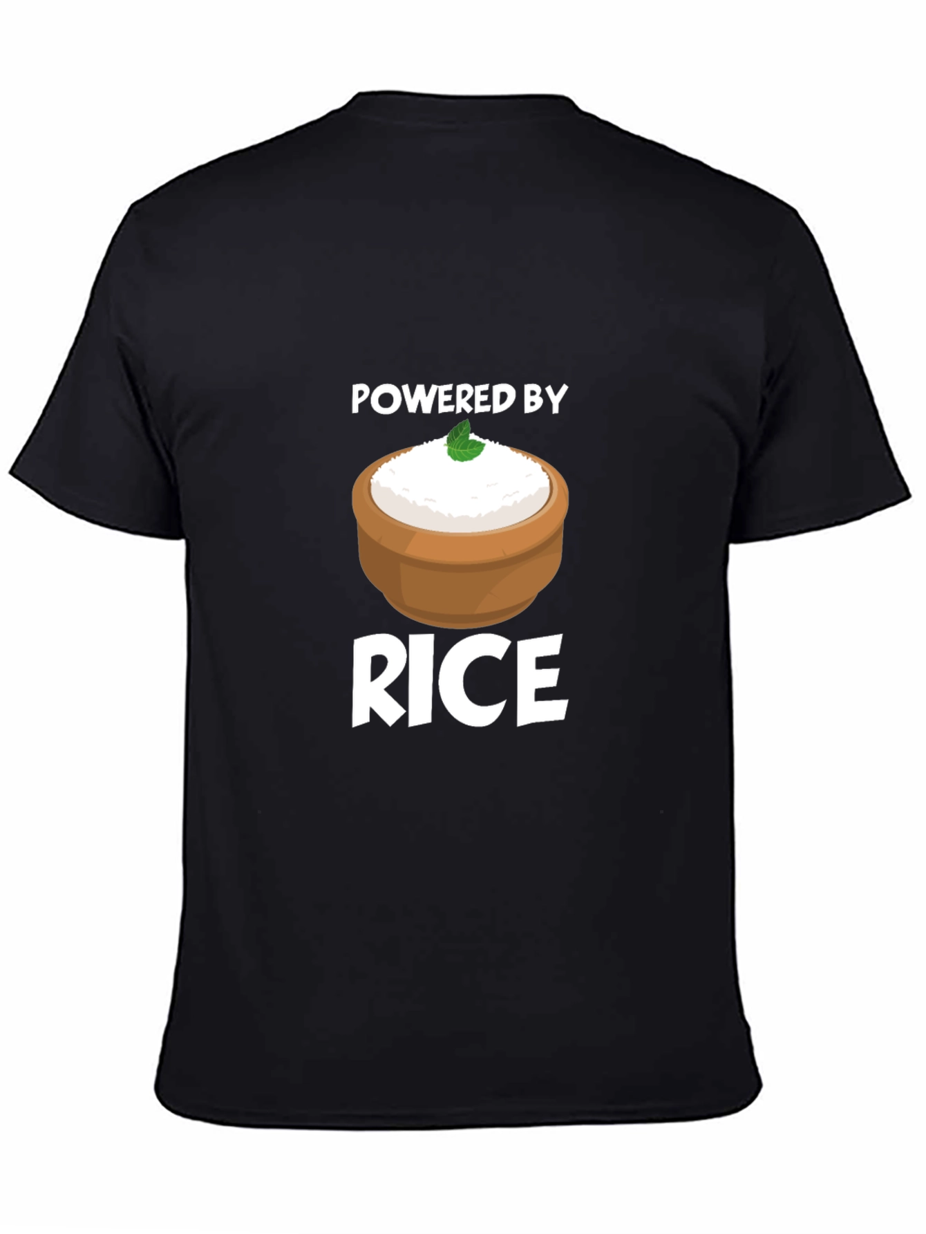 Powered by Rice T-Shirt - Funny Foodie Tee
