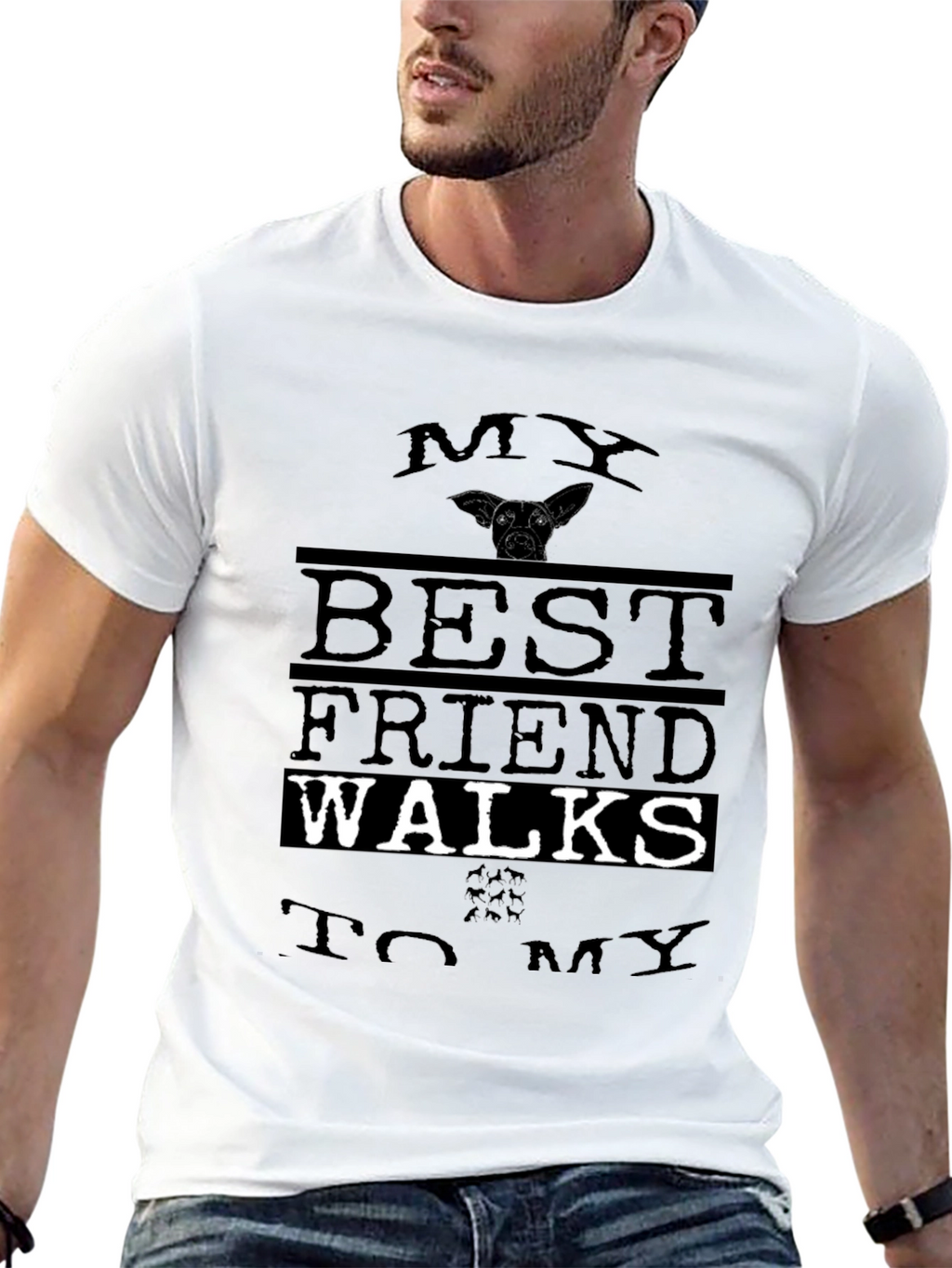 My Best Friend Walks to My Shirt