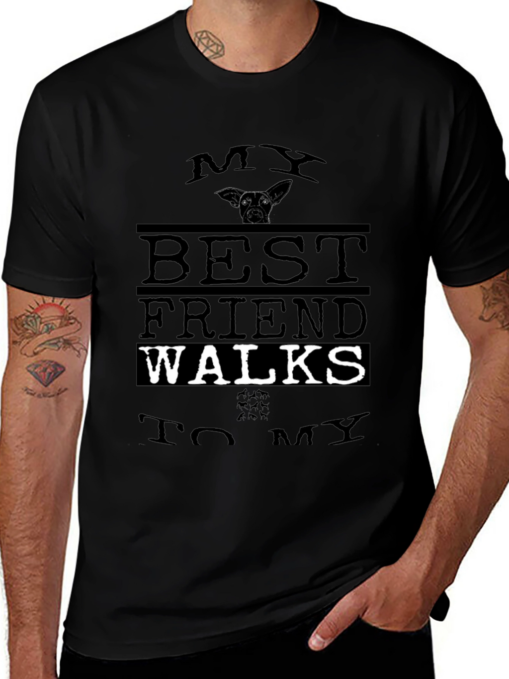 My Best Friend Walks to My Shirt