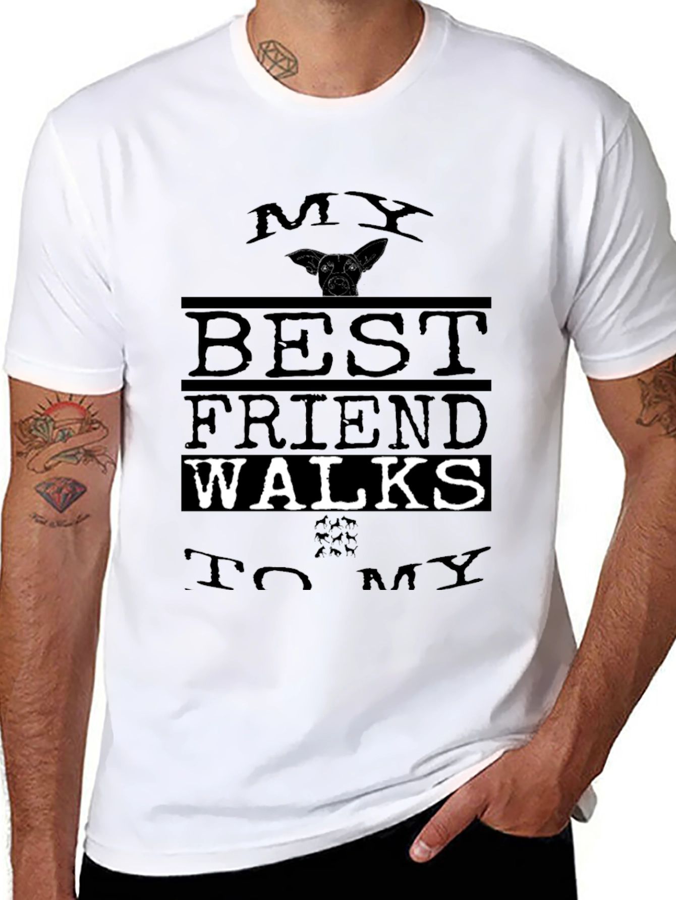 My Best Friend Walks to My Shirt