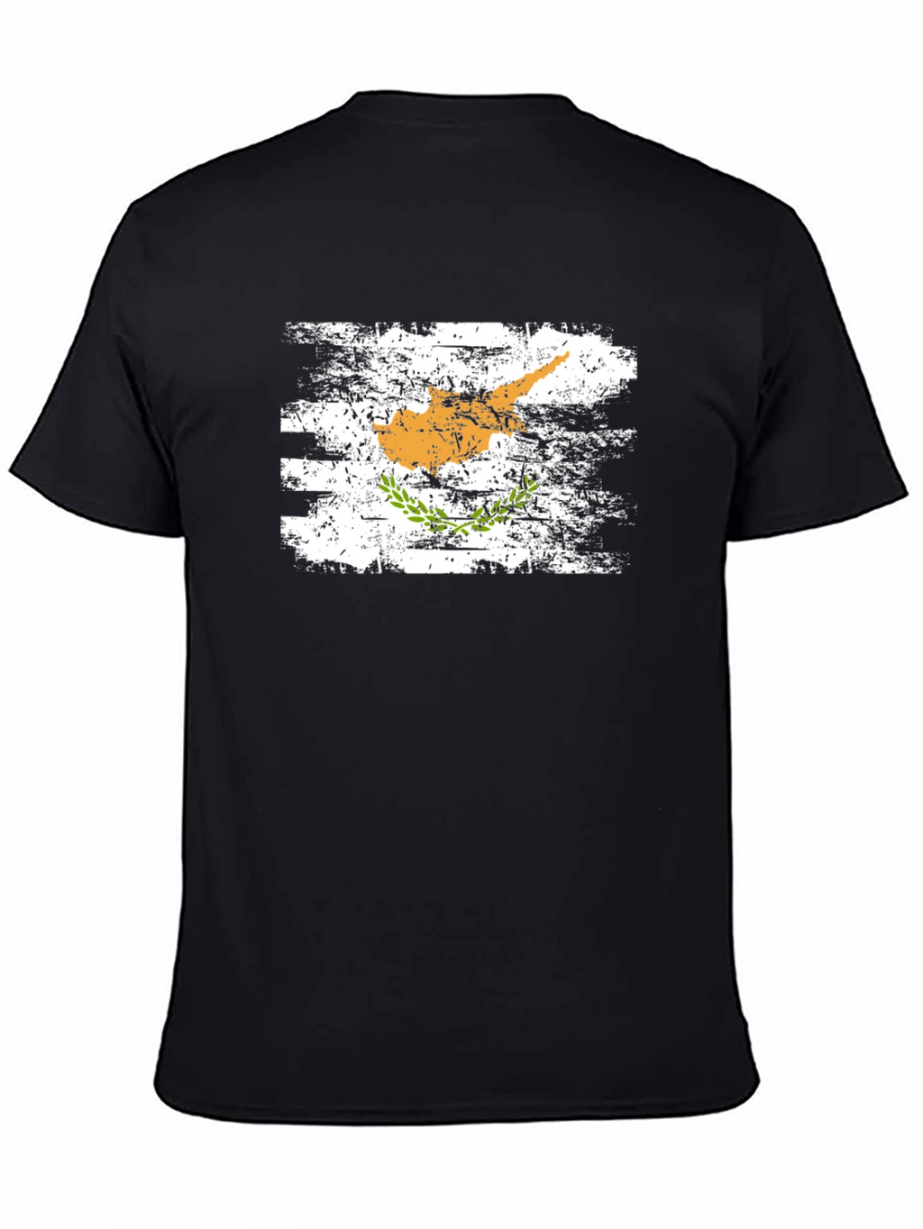 Cyprus Flag T-Shirt - Distressed Style Black Tee