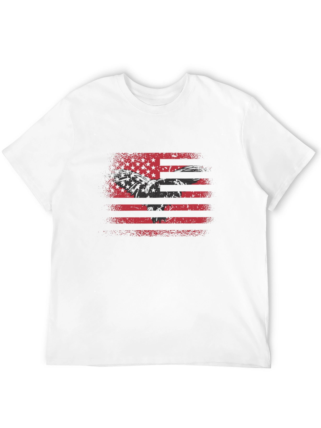 American Flag Eagle Black T-Shirt