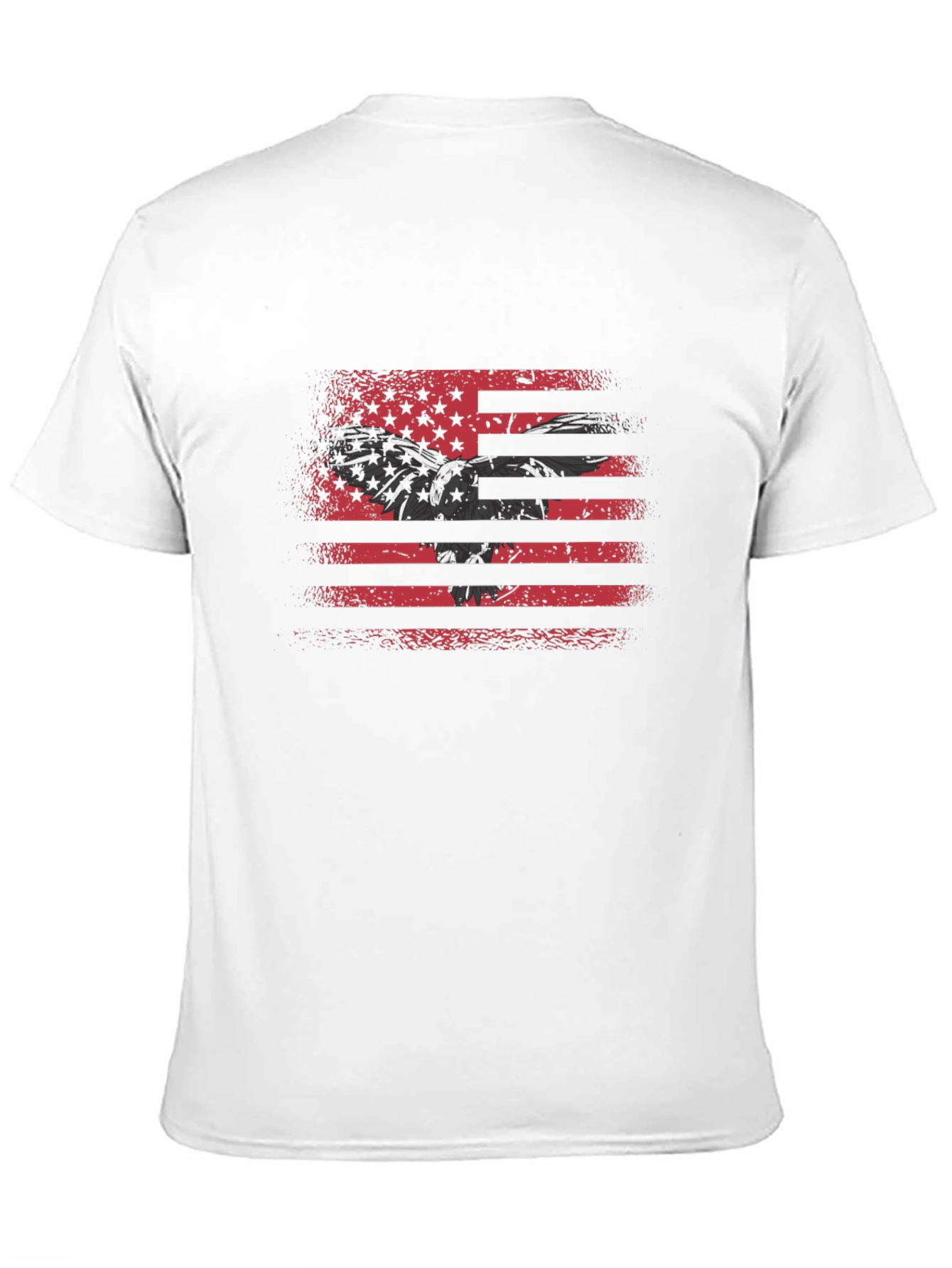 American Flag Eagle Black T-Shirt
