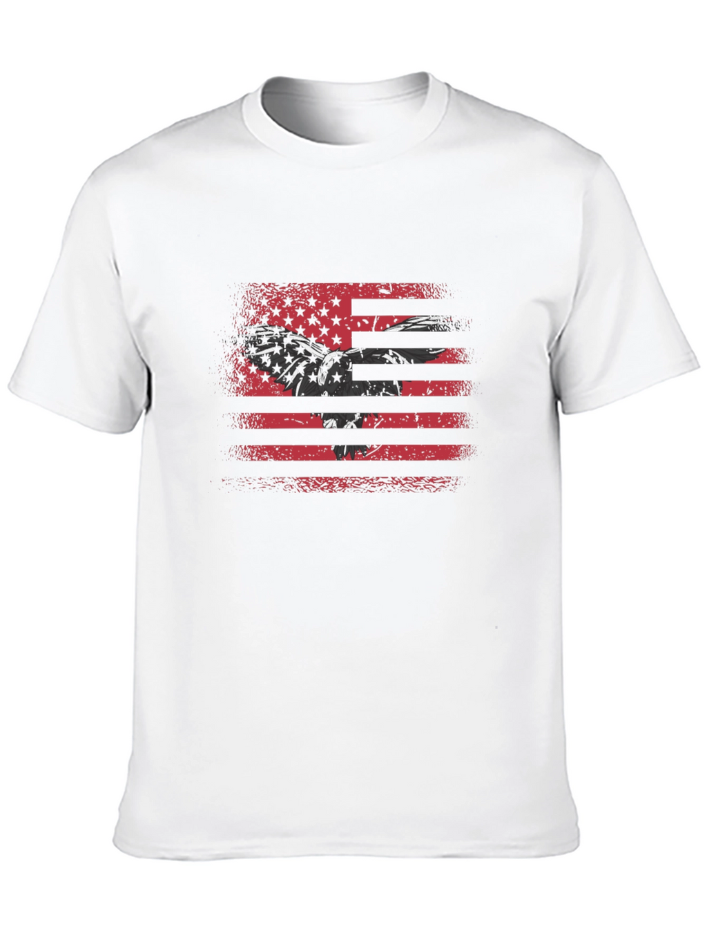 American Flag Eagle Black T-Shirt