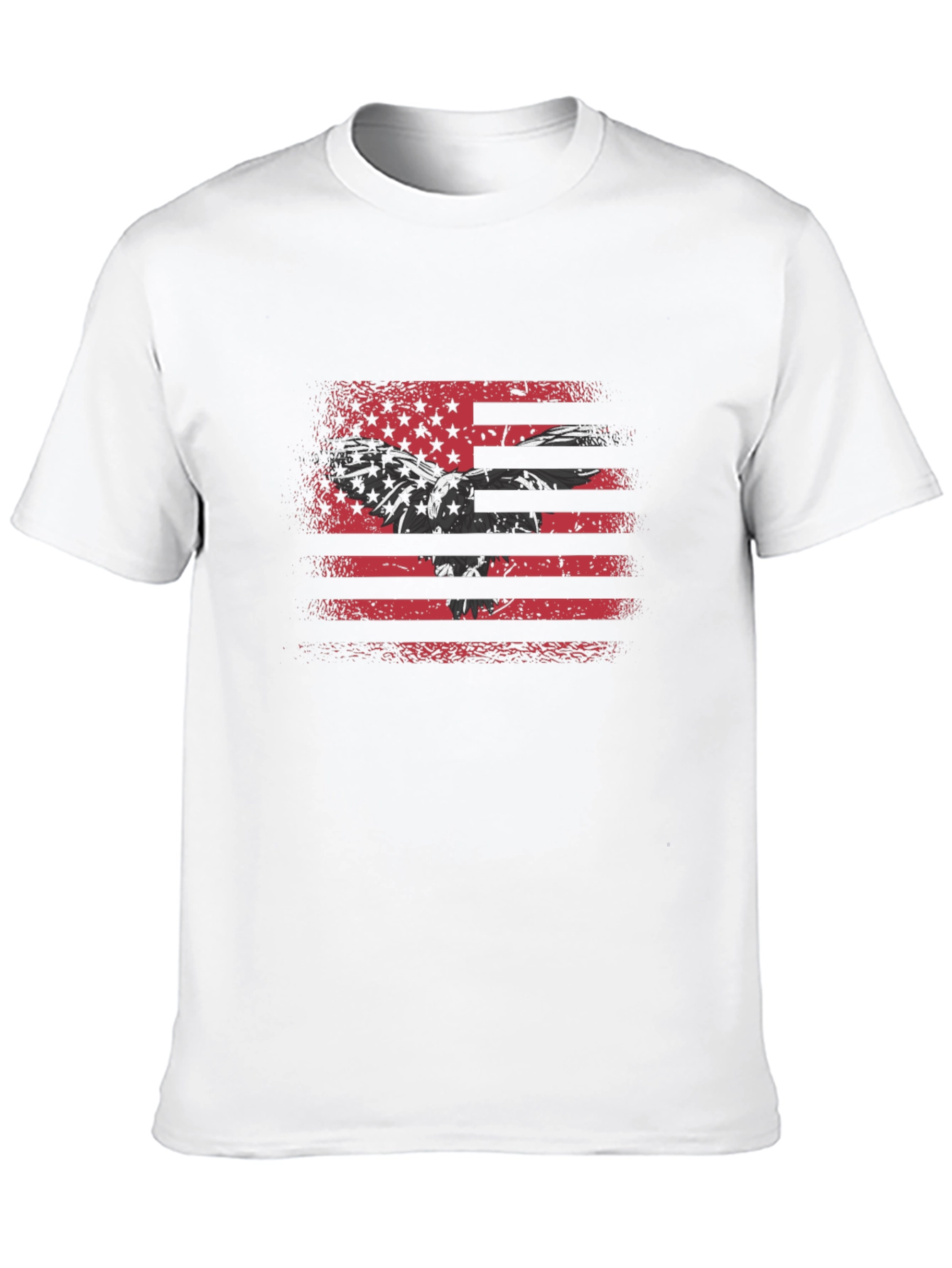 American Flag Eagle Black T-Shirt