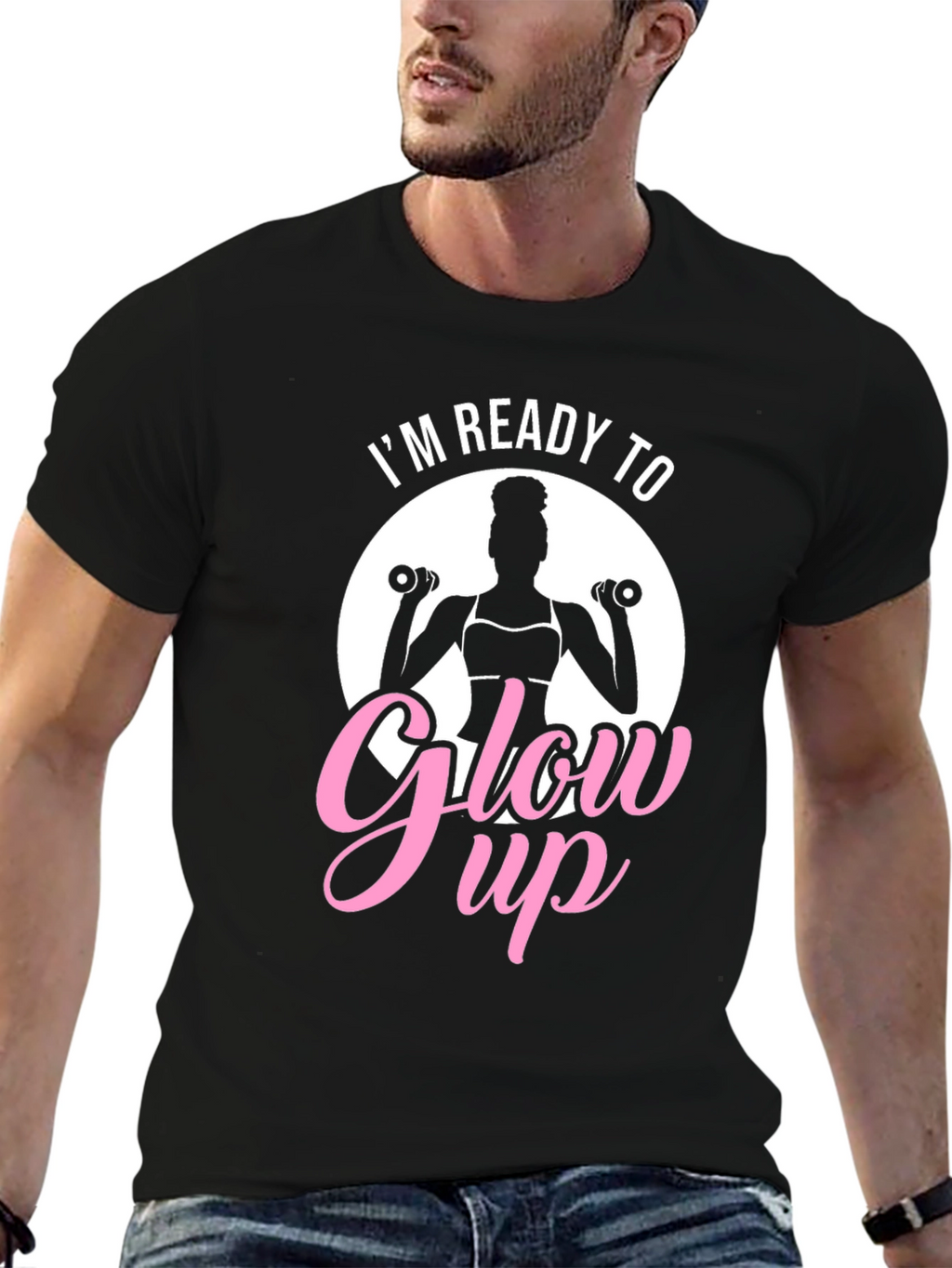 Im Ready To Glow Up Black T-Shirt