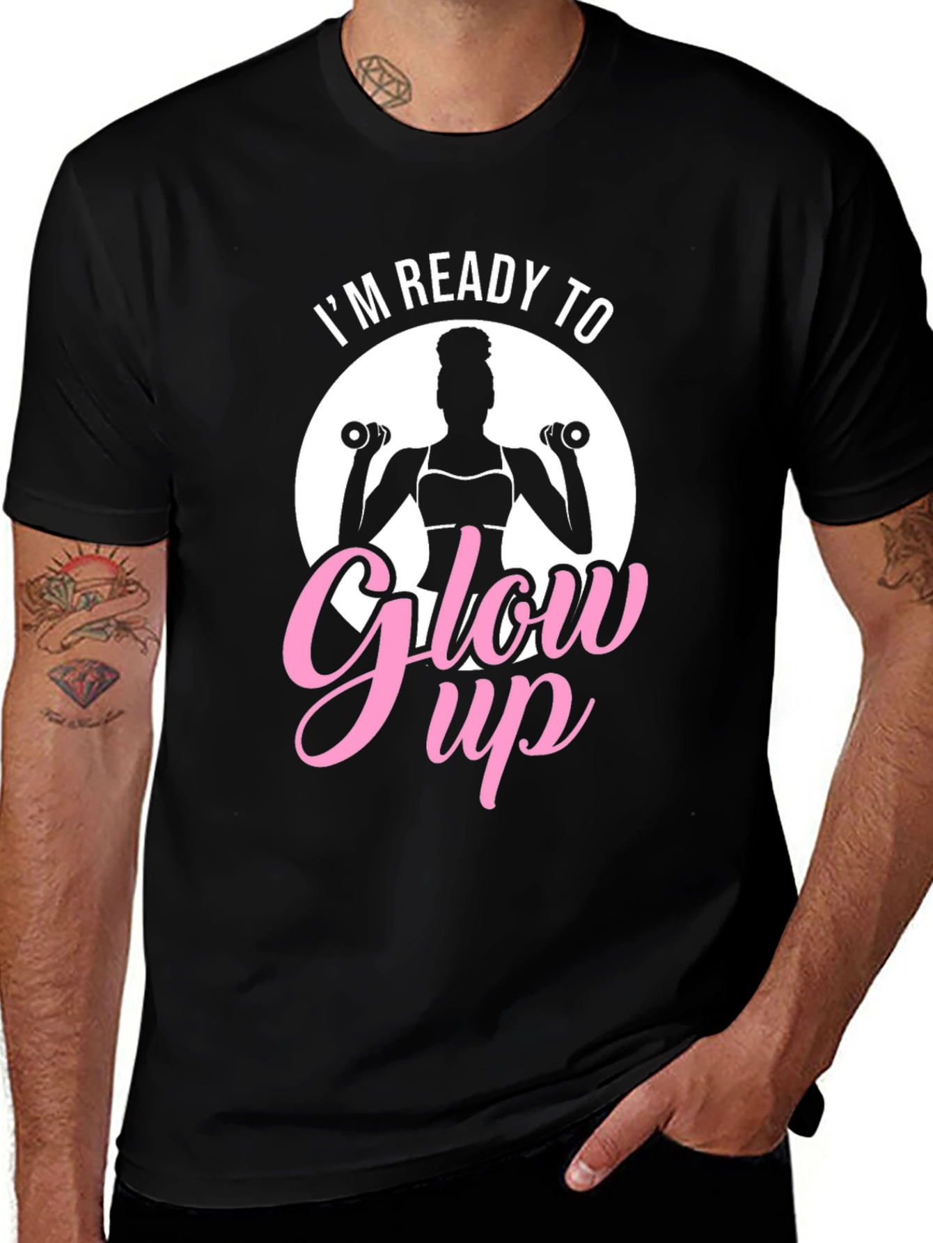 Im Ready To Glow Up Black T-Shirt