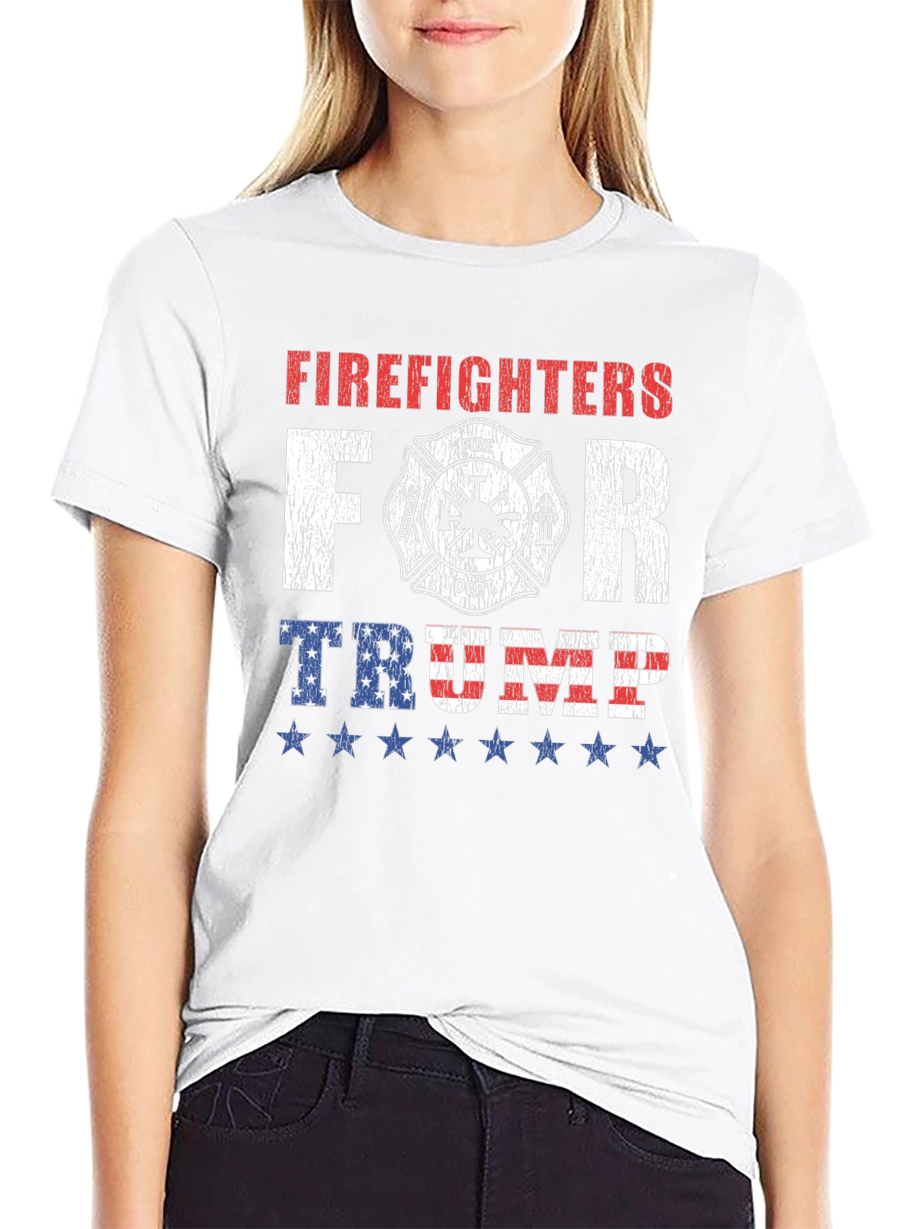 Firefighters For Trump Graphic T-Shirt