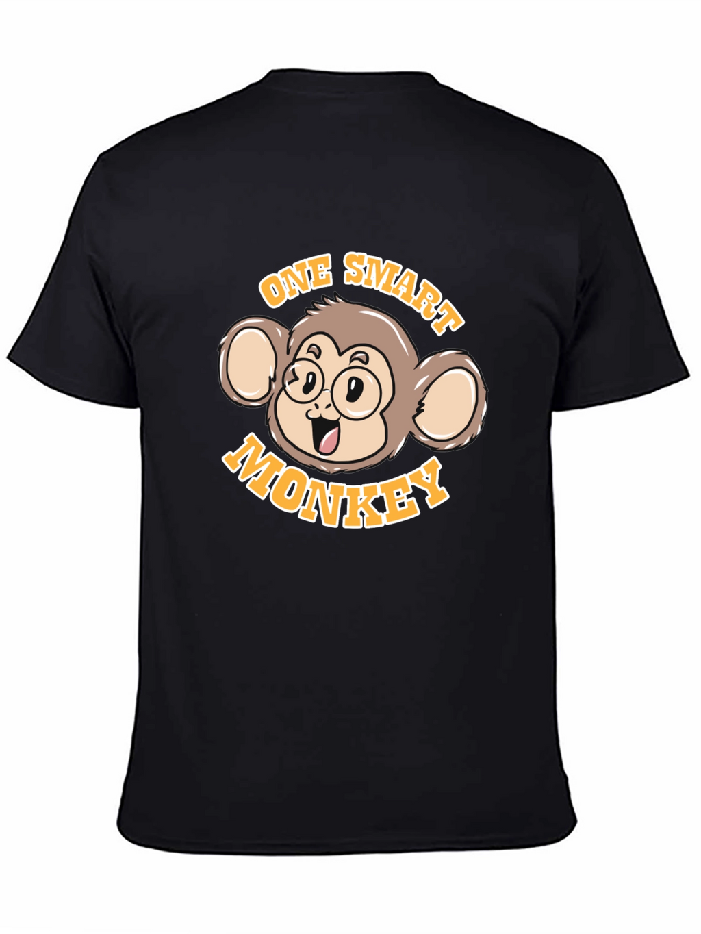 One Smart Monkey Graphic Tee - Unisex Black T-Shirt