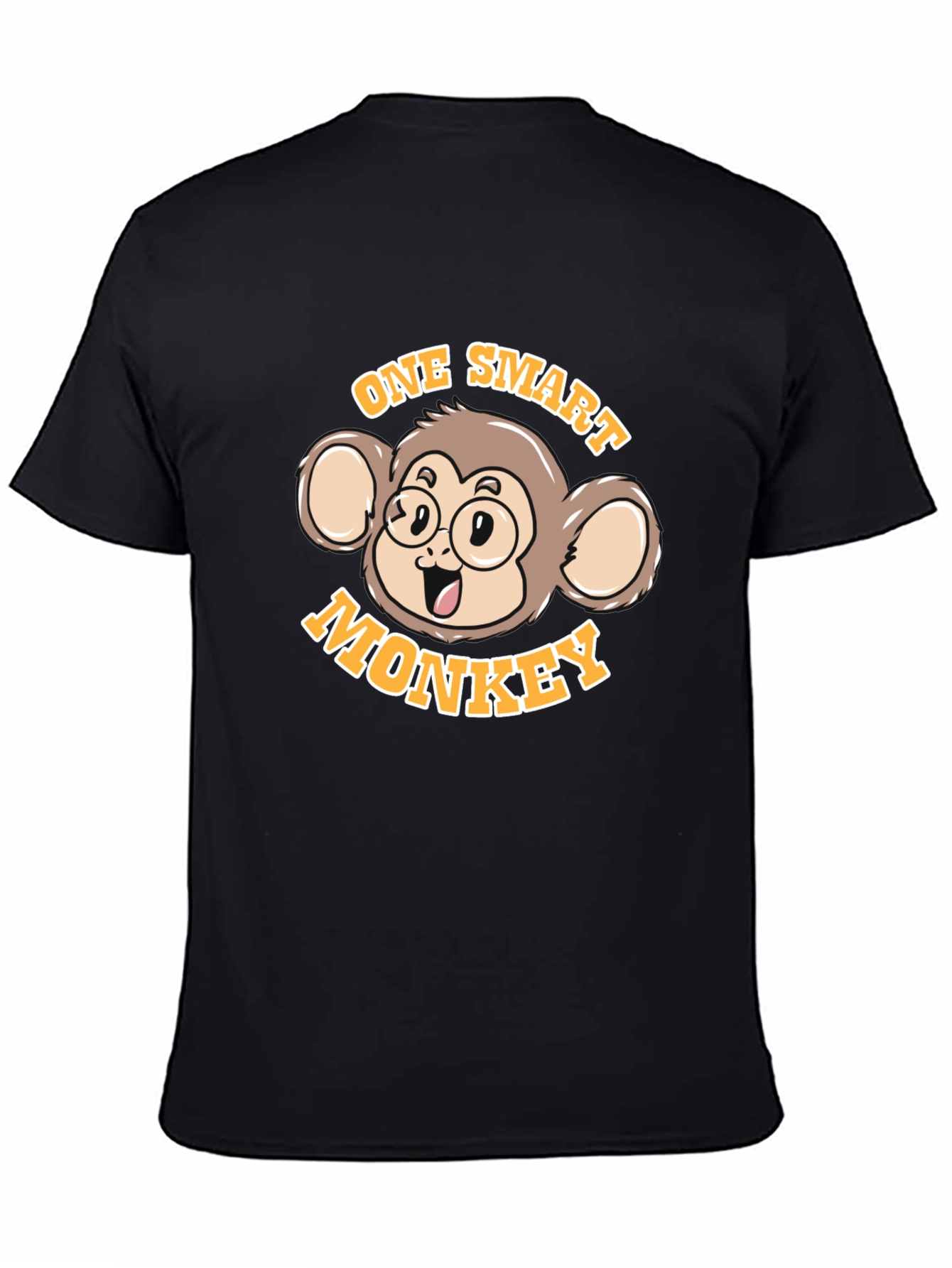 One Smart Monkey Graphic Tee - Unisex Black T-Shirt