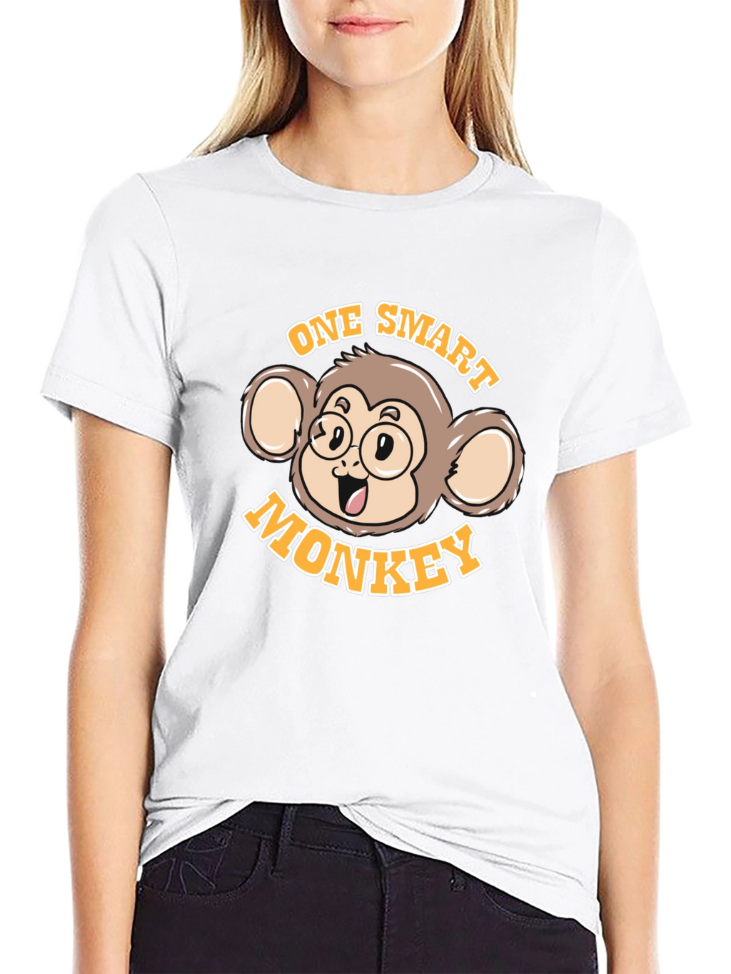 One Smart Monkey Graphic Tee - Unisex Black T-Shirt