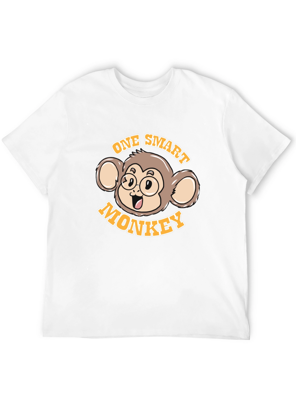 One Smart Monkey Graphic Tee - Unisex Black T-Shirt