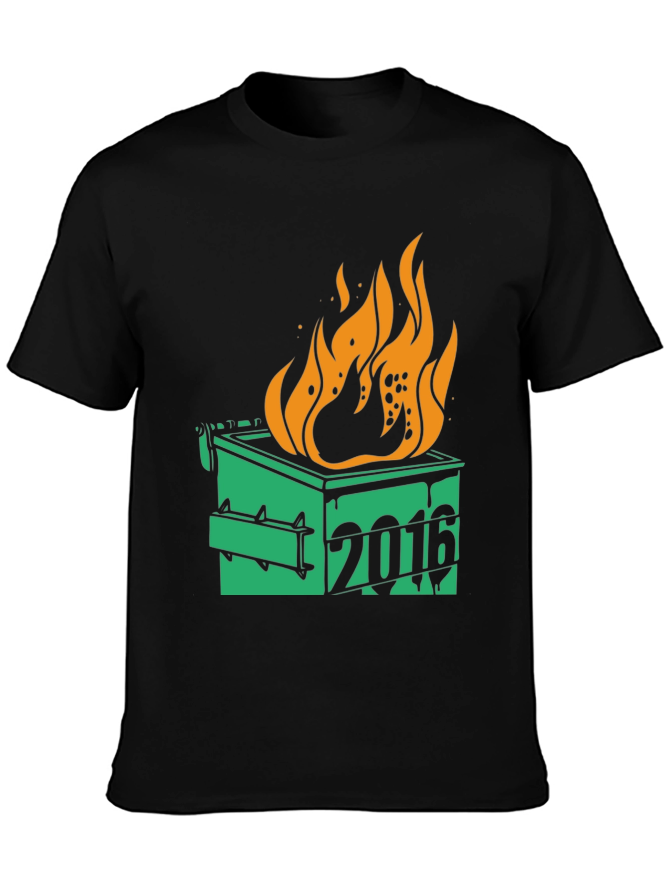 2016 Dumpster Fire Graphic Tee - Black