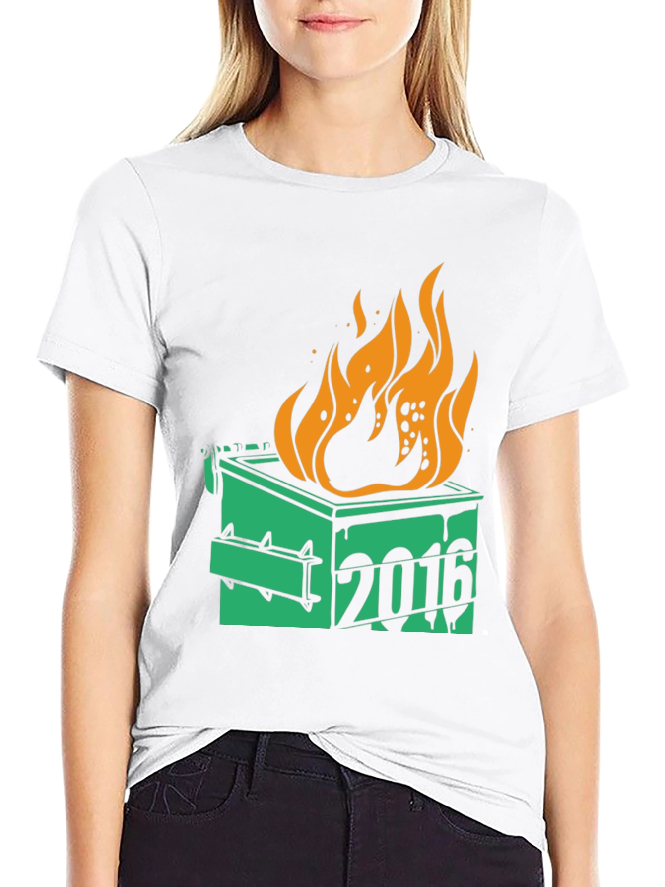 2016 Dumpster Fire Graphic Tee - Black