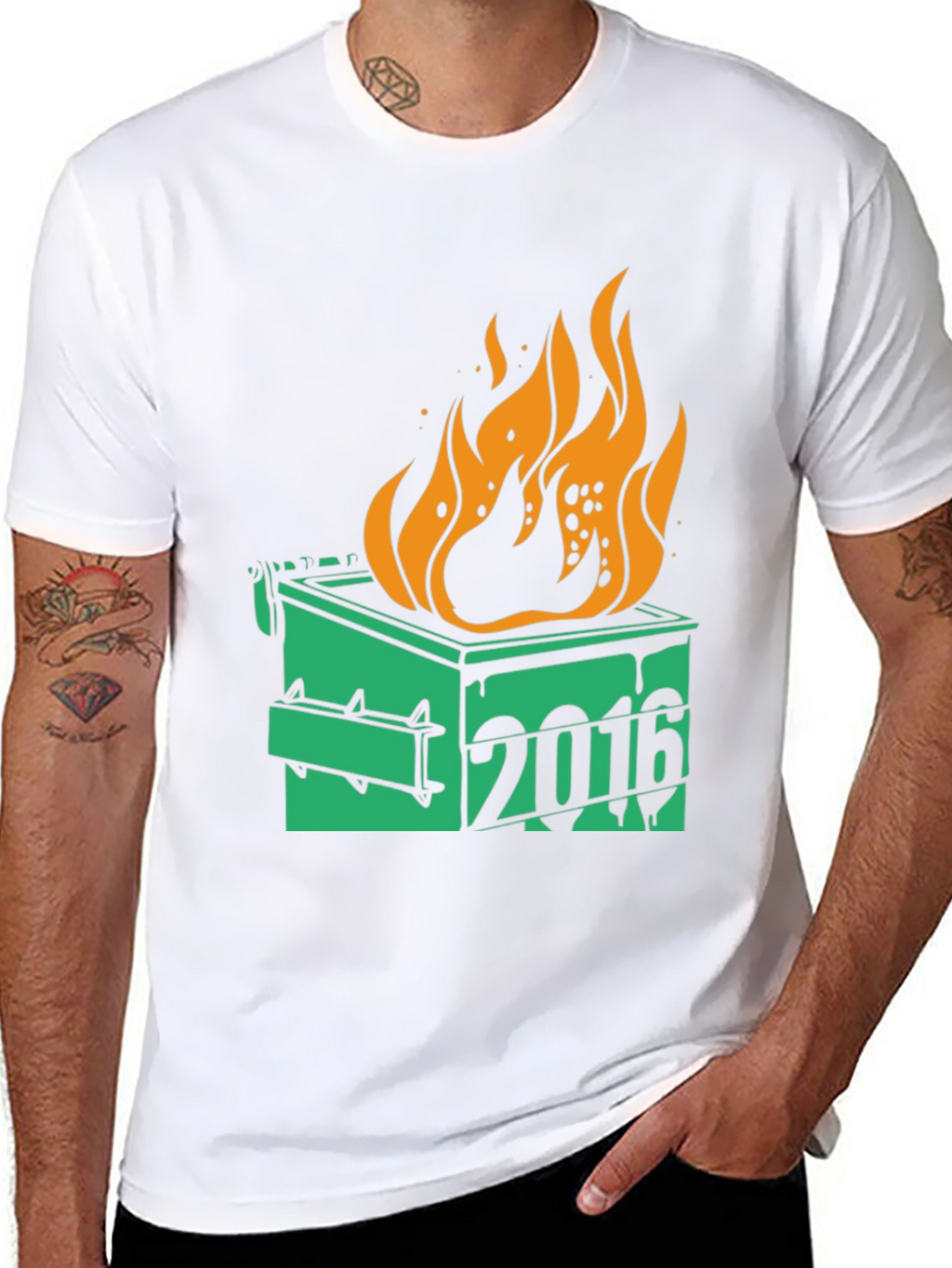 2016 Dumpster Fire Graphic Tee - Black