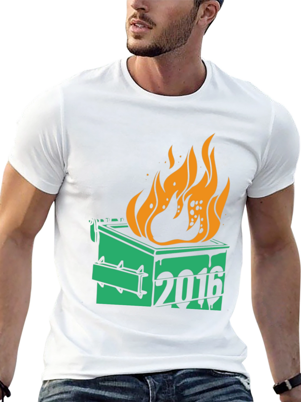 2016 Dumpster Fire Graphic Tee - Black