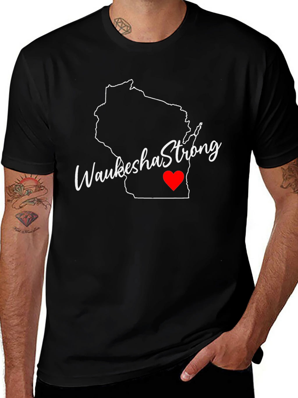 Waukesha Strong Wisconsin Outline T-Shirt