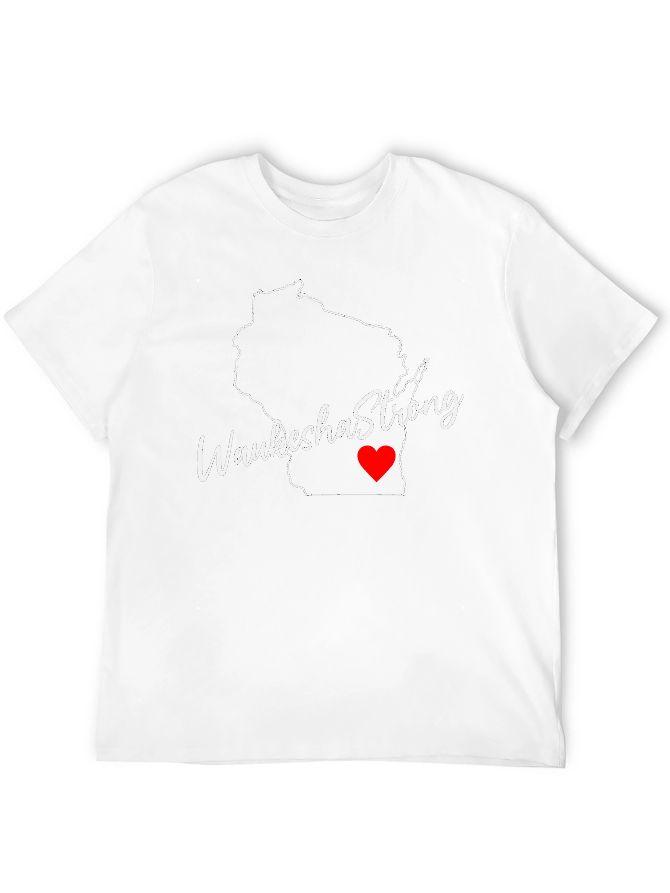 Waukesha Strong Wisconsin Outline T-Shirt