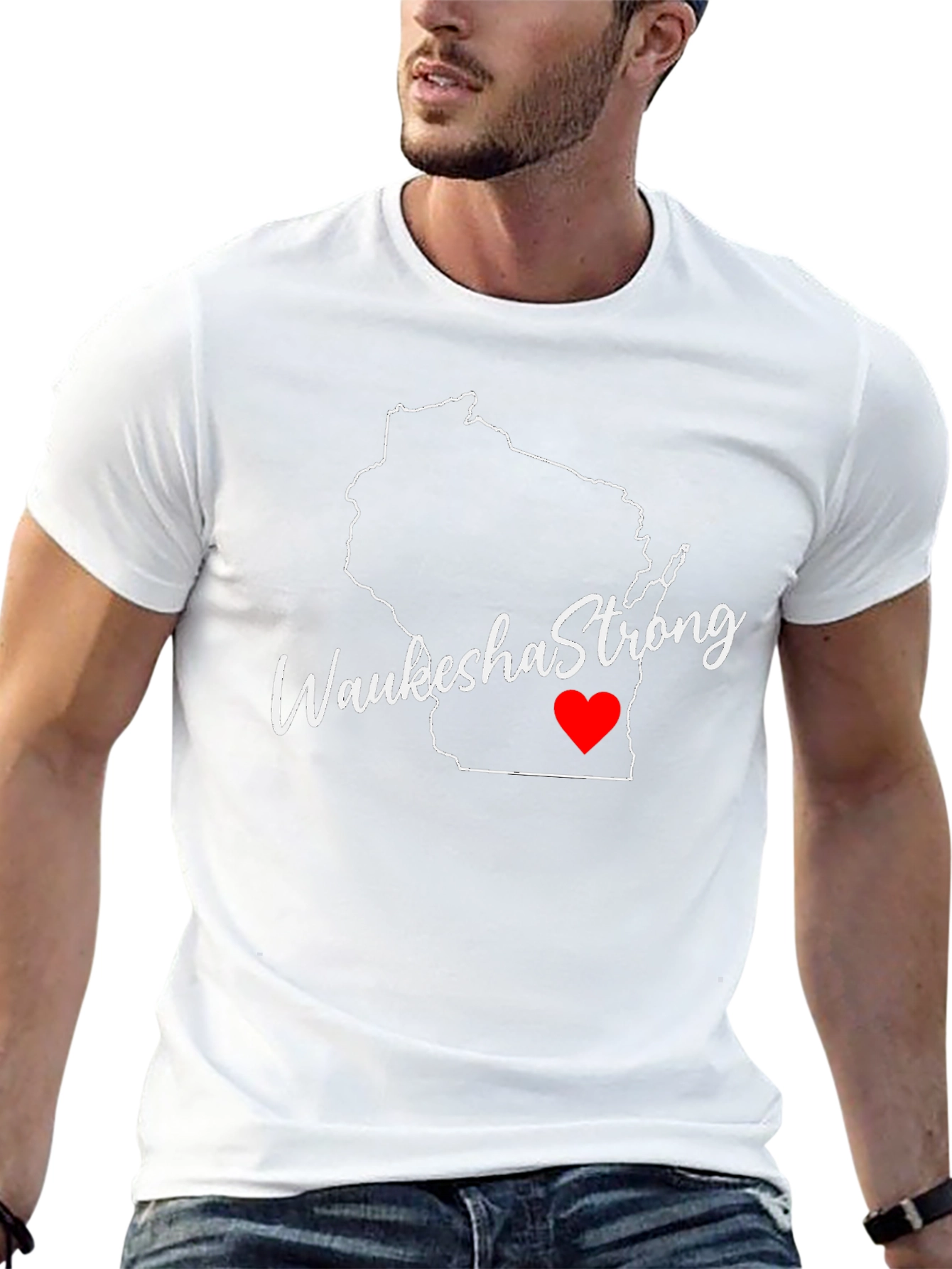 Waukesha Strong Wisconsin Outline T-Shirt