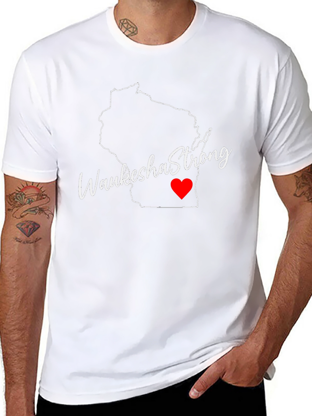 Waukesha Strong Wisconsin Outline T-Shirt