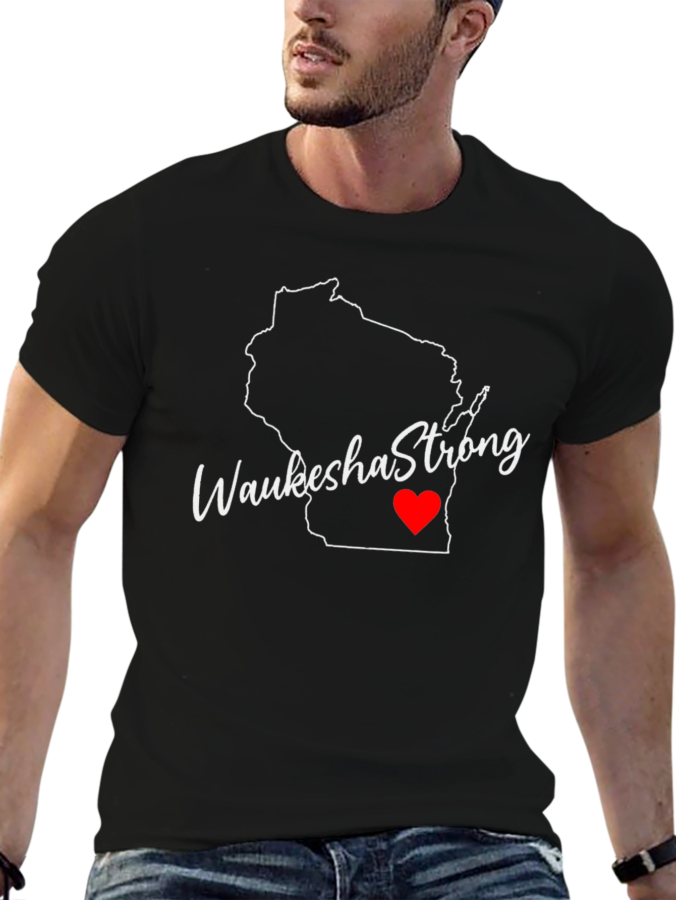 Waukesha Strong Wisconsin Outline T-Shirt
