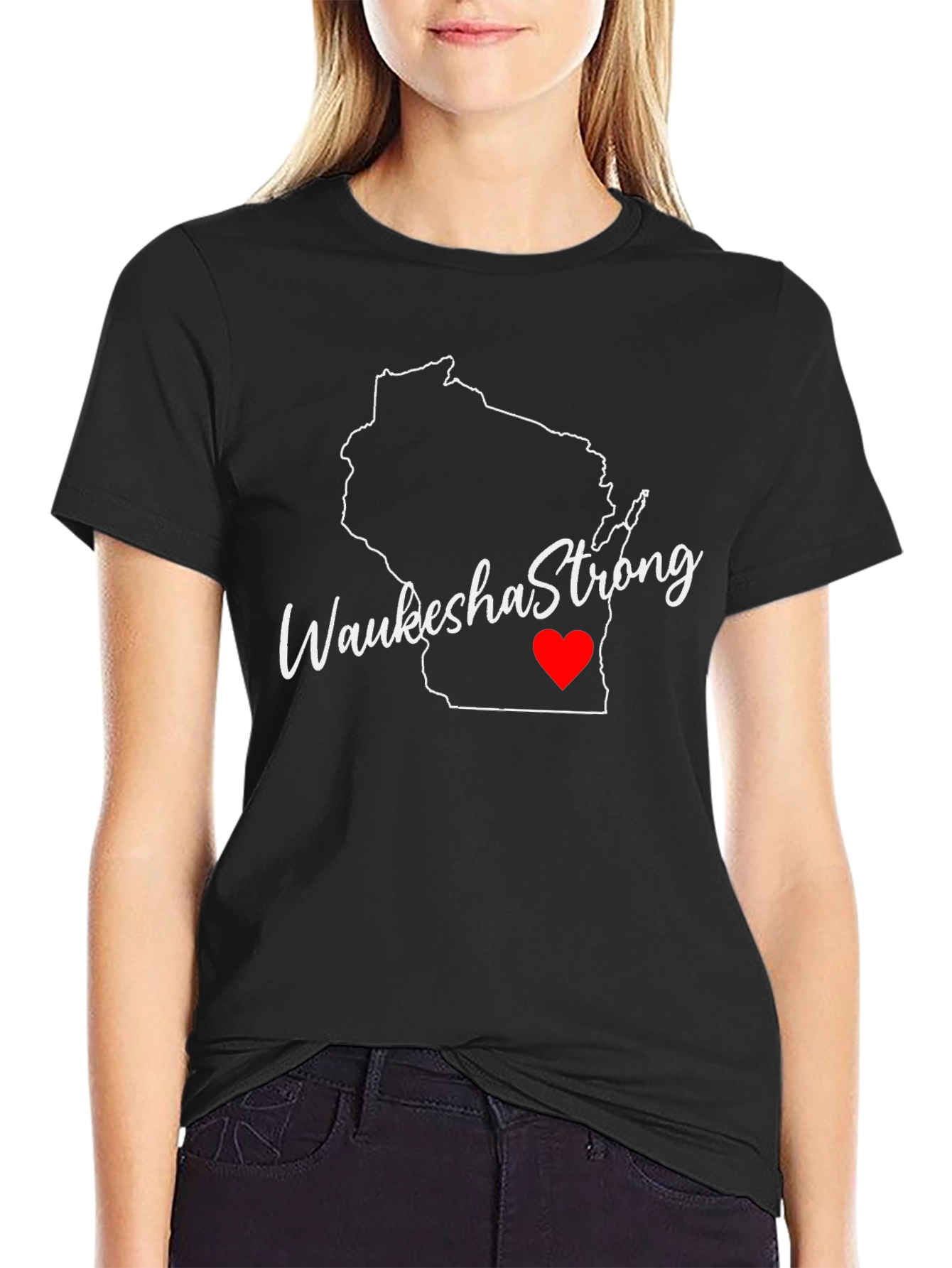Waukesha Strong Wisconsin Outline T-Shirt