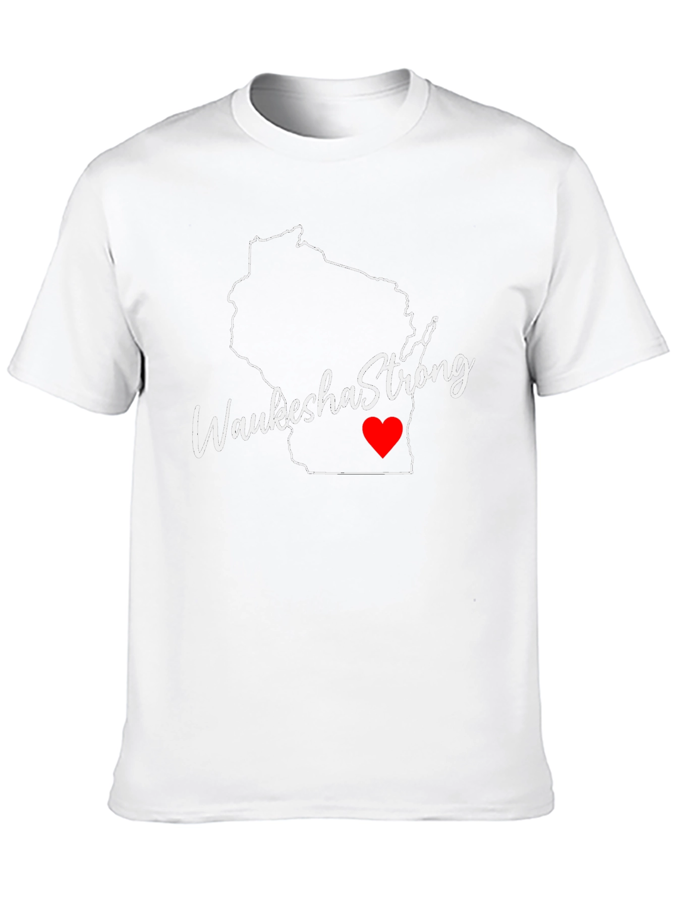 Waukesha Strong Wisconsin Outline T-Shirt