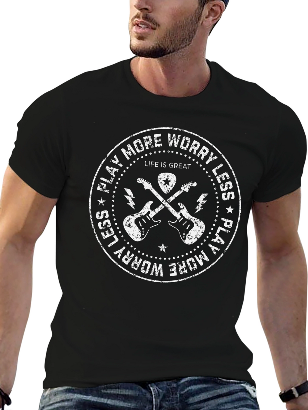 Play More Worry Less Graphic Tee