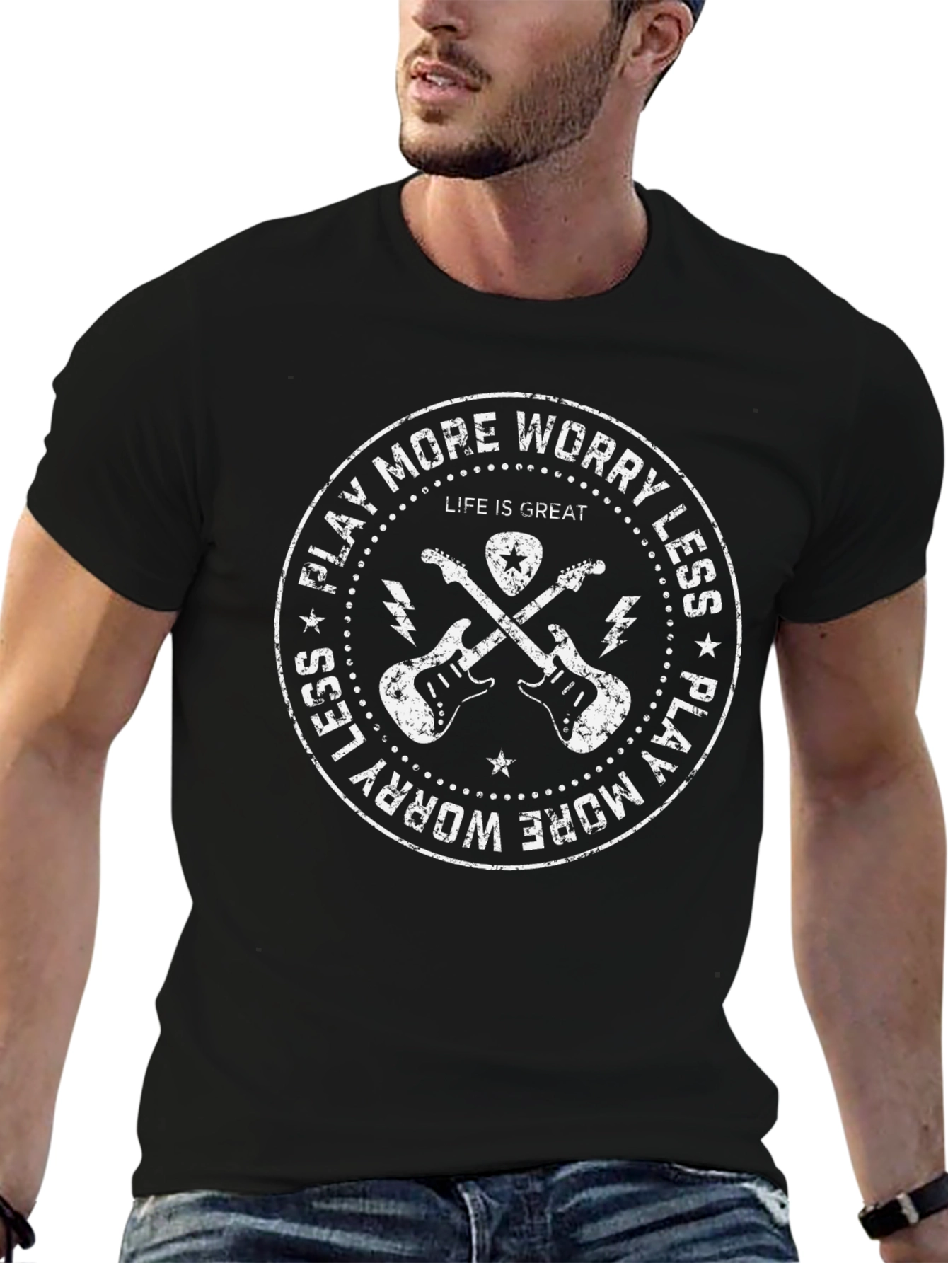 Play More Worry Less Graphic Tee