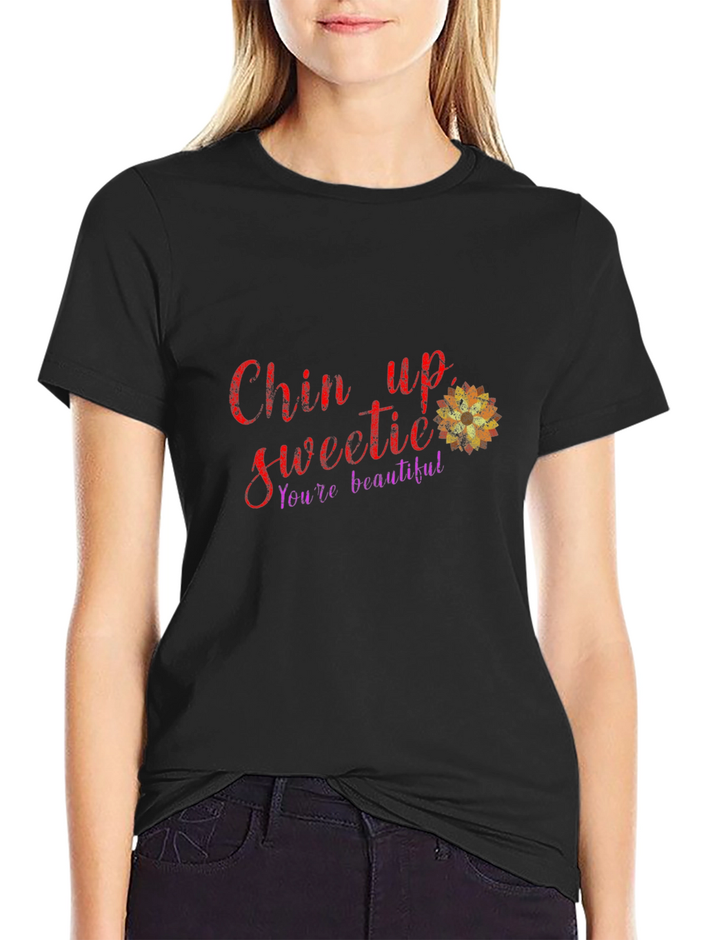 Chin Up Sweetie Graphic T-Shirt - Encouragement Tee