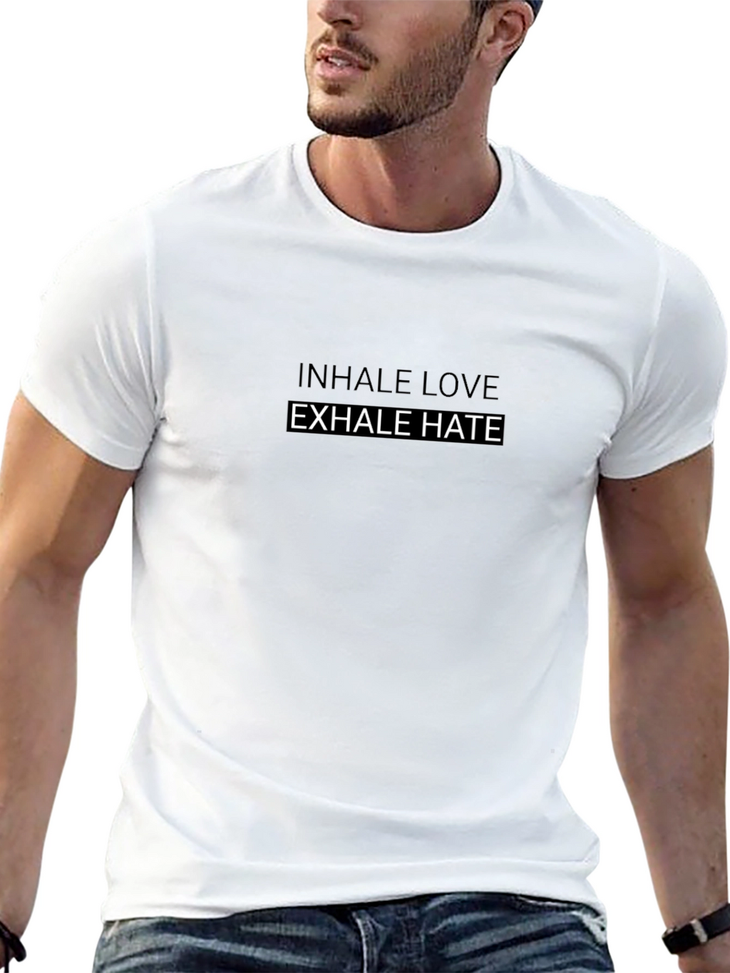 Inhale Love Exhale Hate Graphic T-Shirt