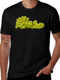 Green Grapes Graphic Tee - Fruit Design Shirt