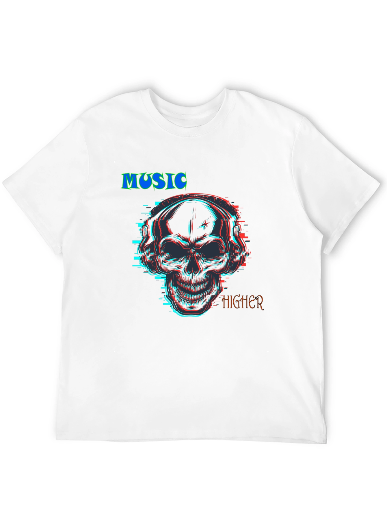 Music Higher Skull Graphic T-Shirt