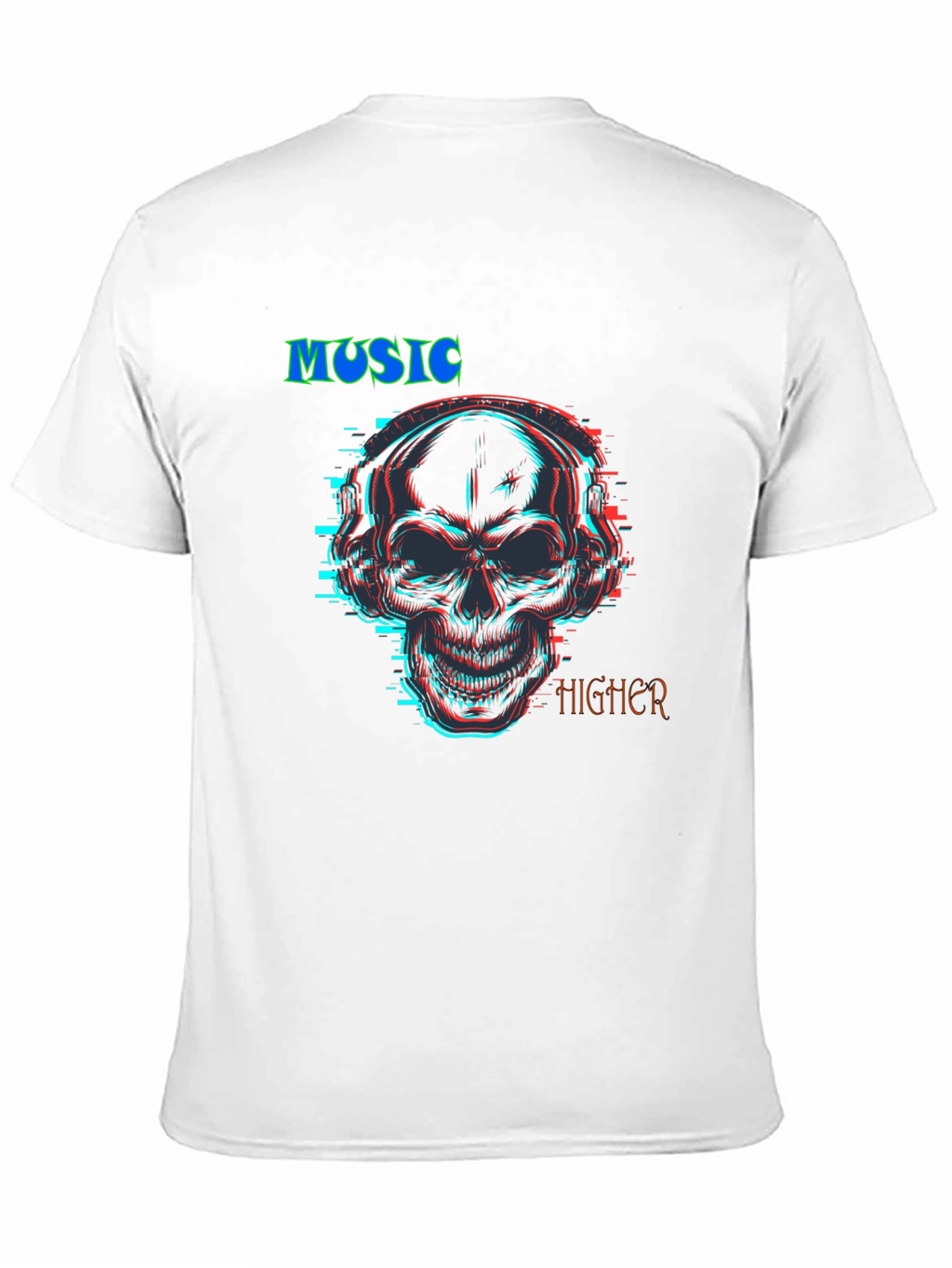 Music Higher Skull Graphic T-Shirt