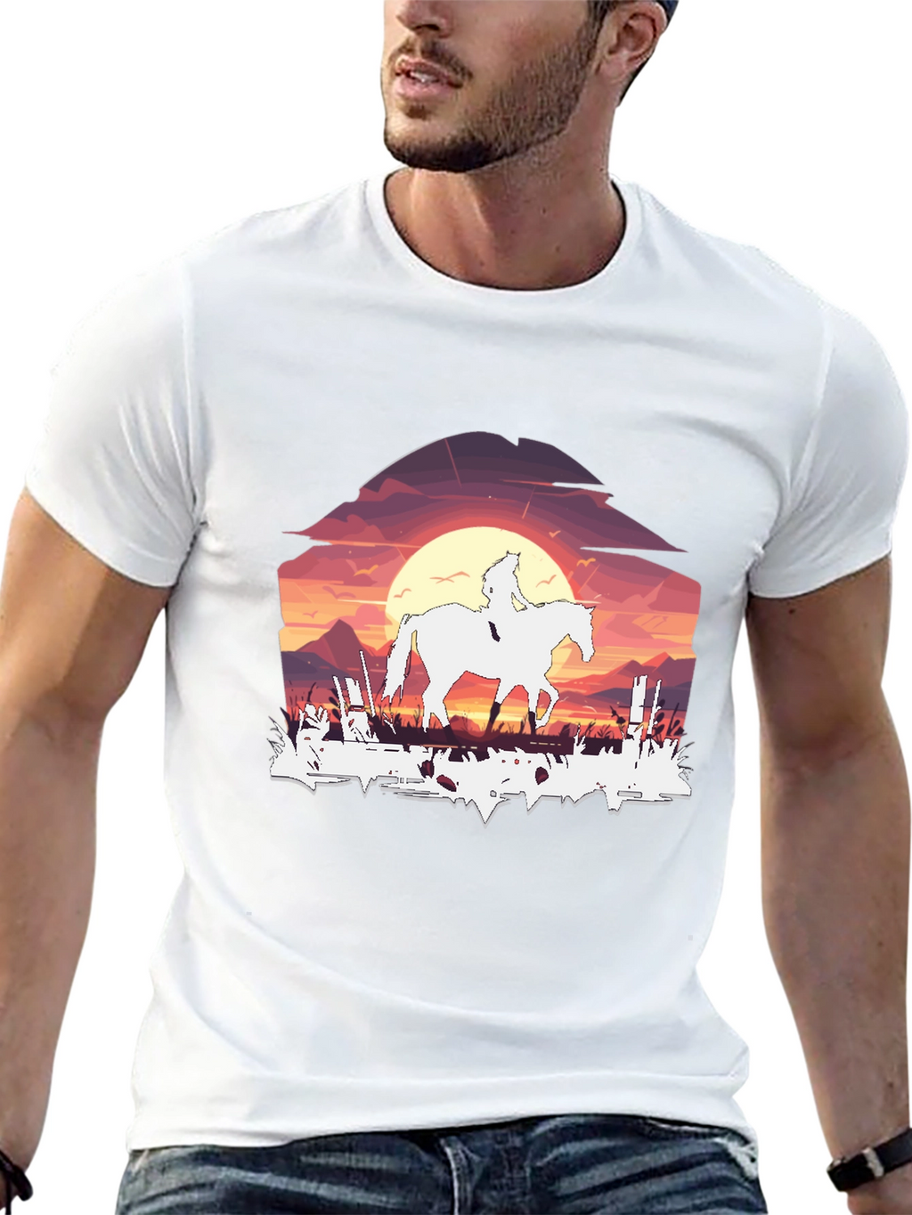 Sunset Rider Graphic Tee - Black