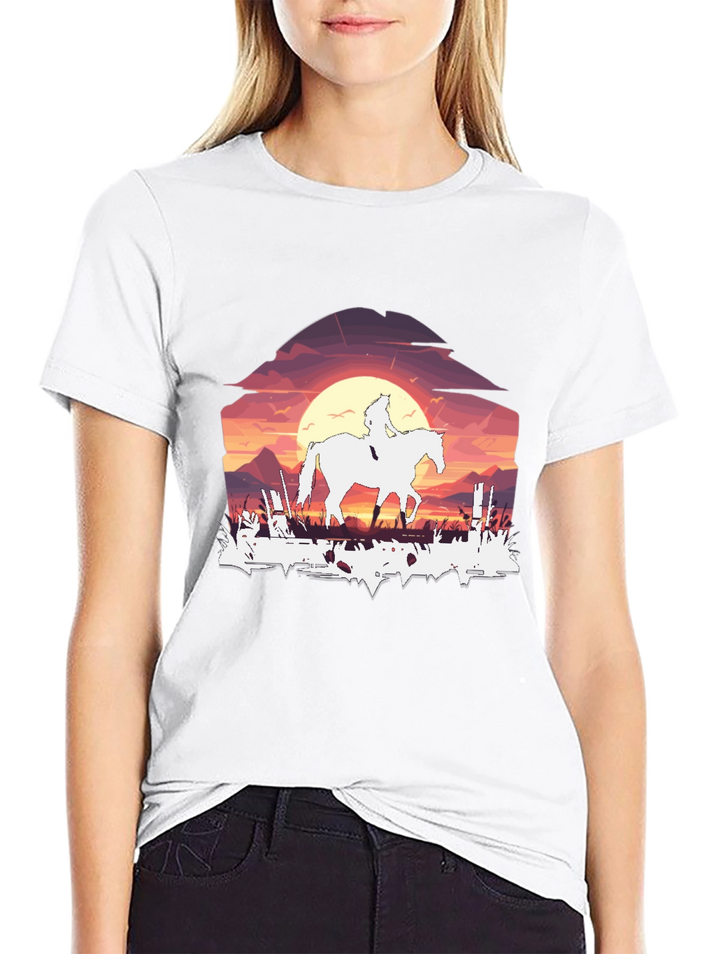 Sunset Rider Graphic Tee - Black