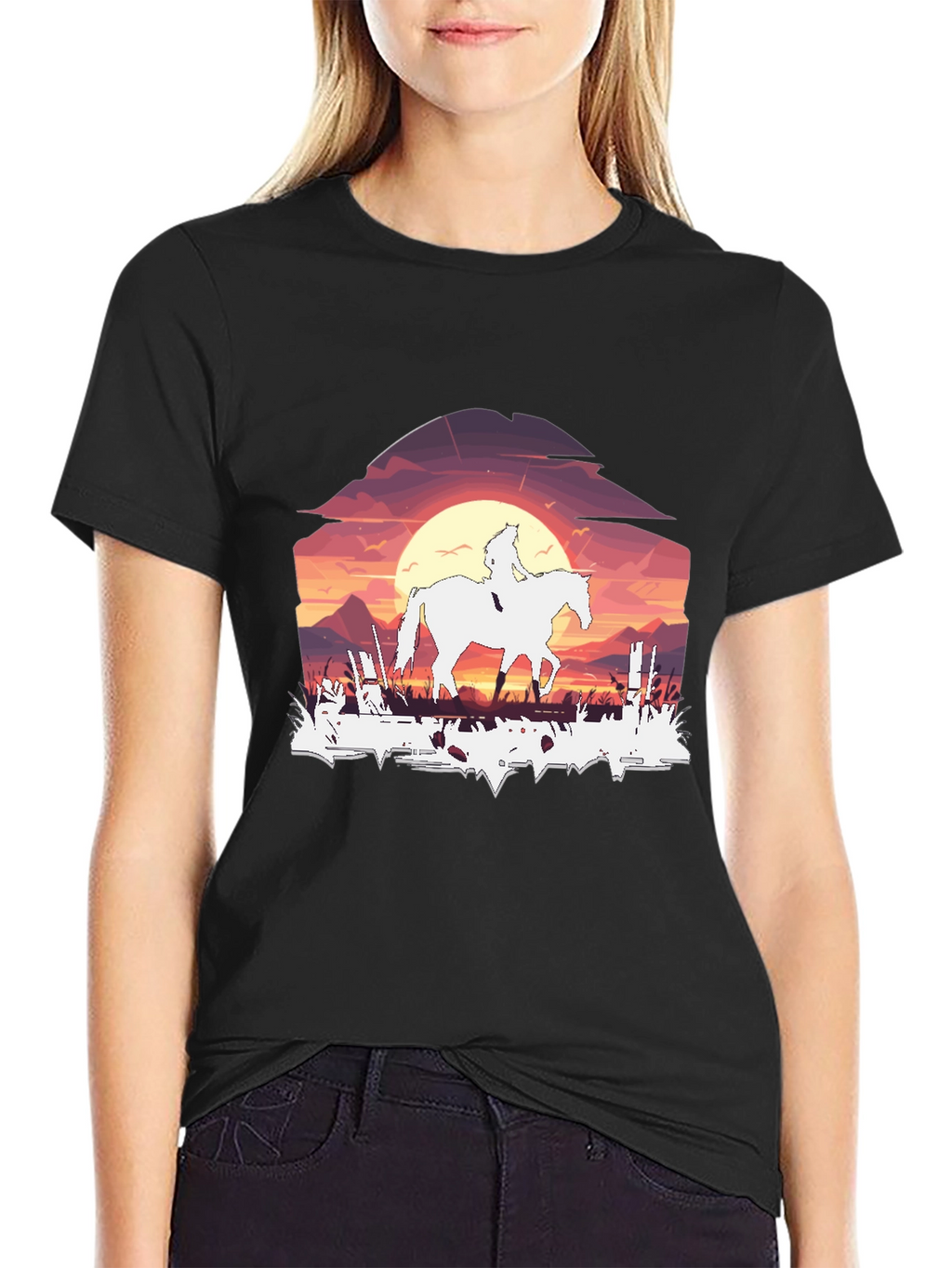 Sunset Rider Graphic Tee - Black
