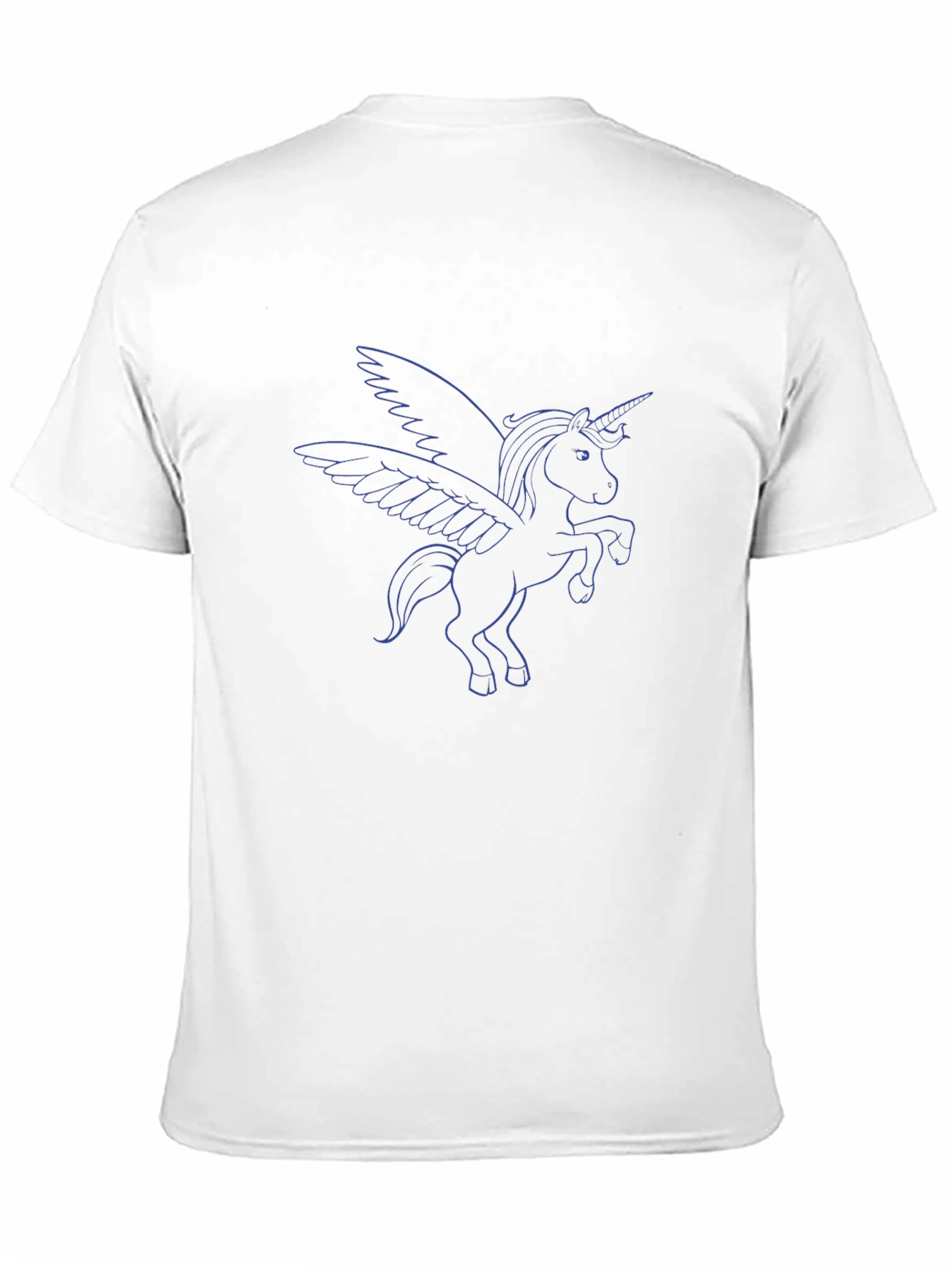 Unicorn Pegasus Graphic Tee - Black Cotton Blend Shirt