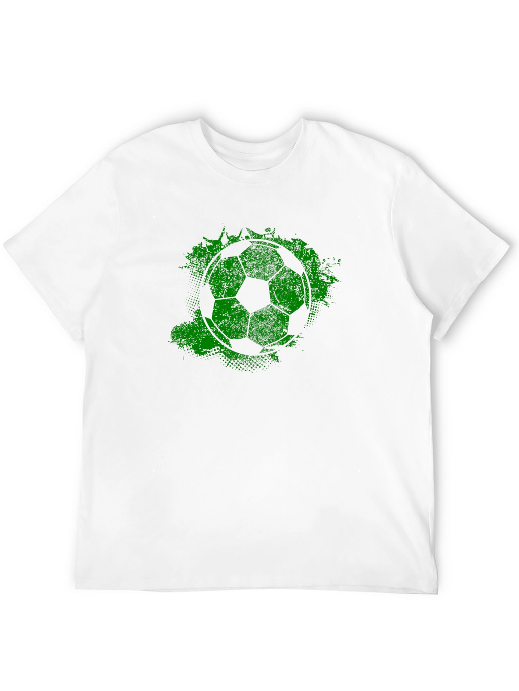 Green Grunge Soccer Ball T-Shirt
