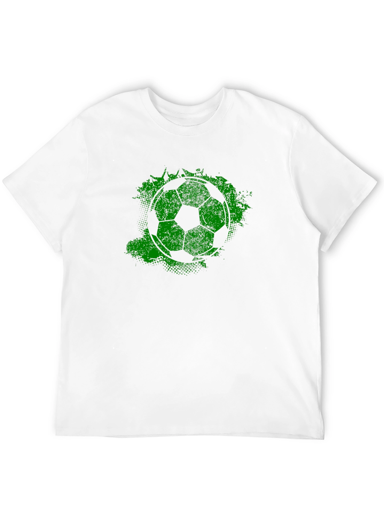 Green Grunge Soccer Ball T-Shirt