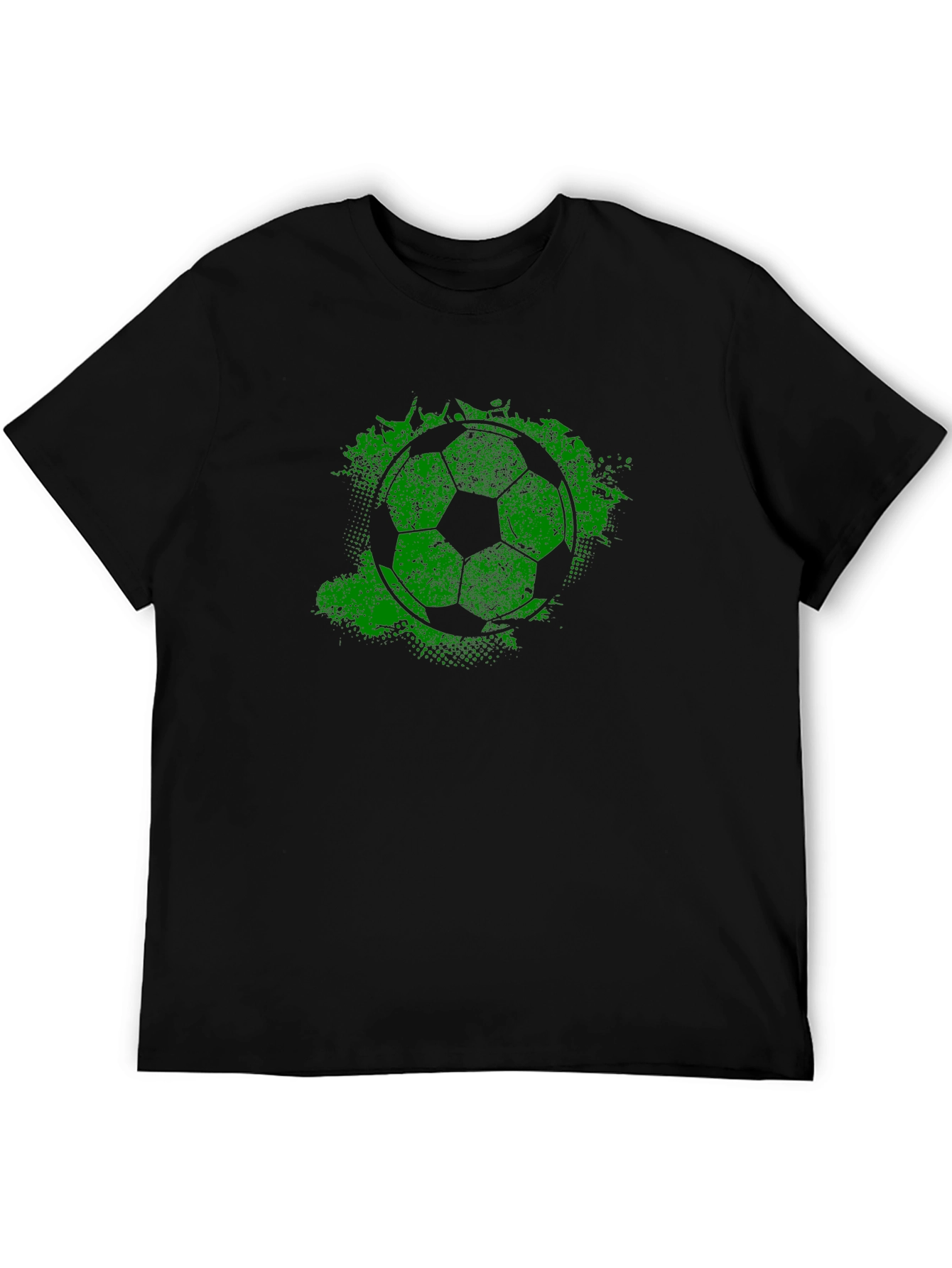 Green Grunge Soccer Ball T-Shirt