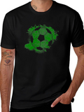 Green Grunge Soccer Ball T-Shirt