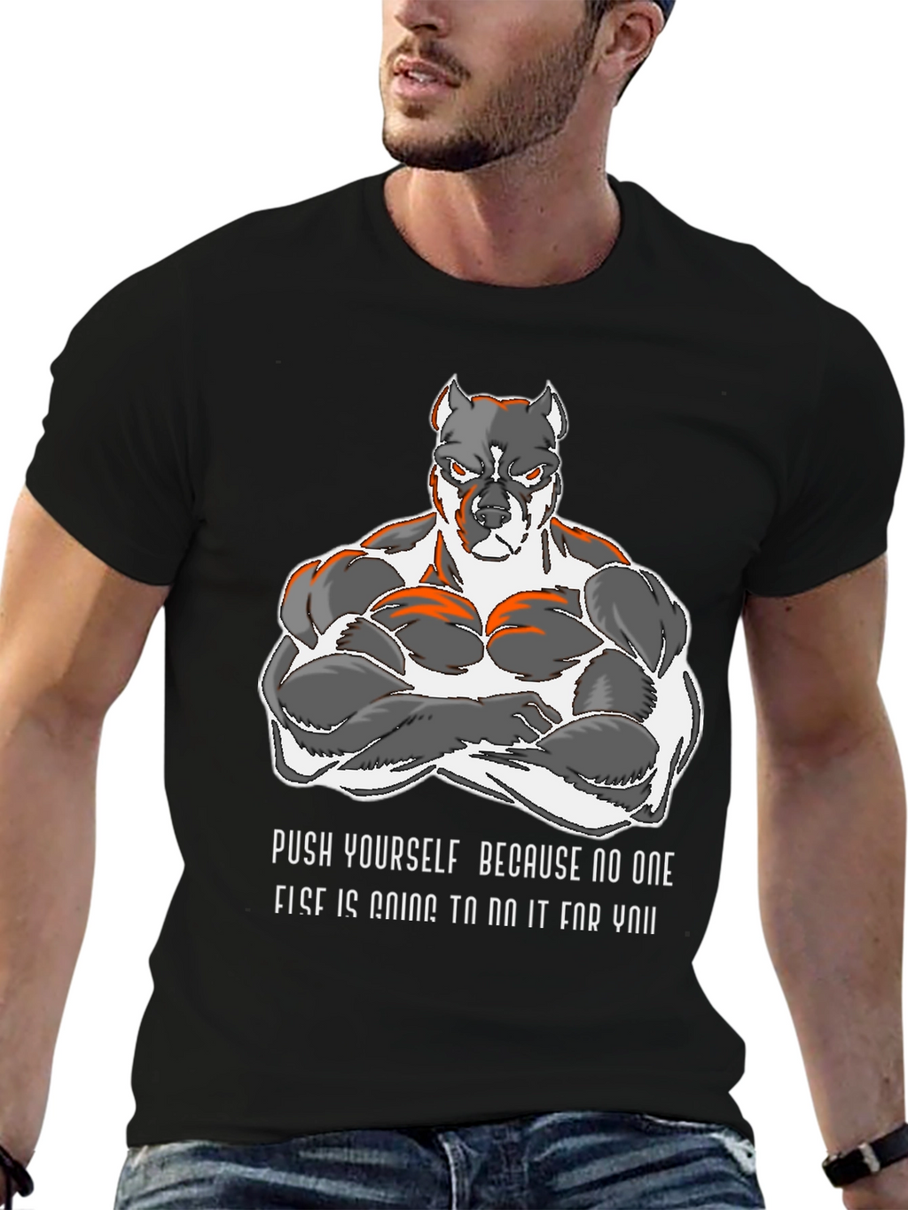 Motivational Pitbull Gym T-Shirt