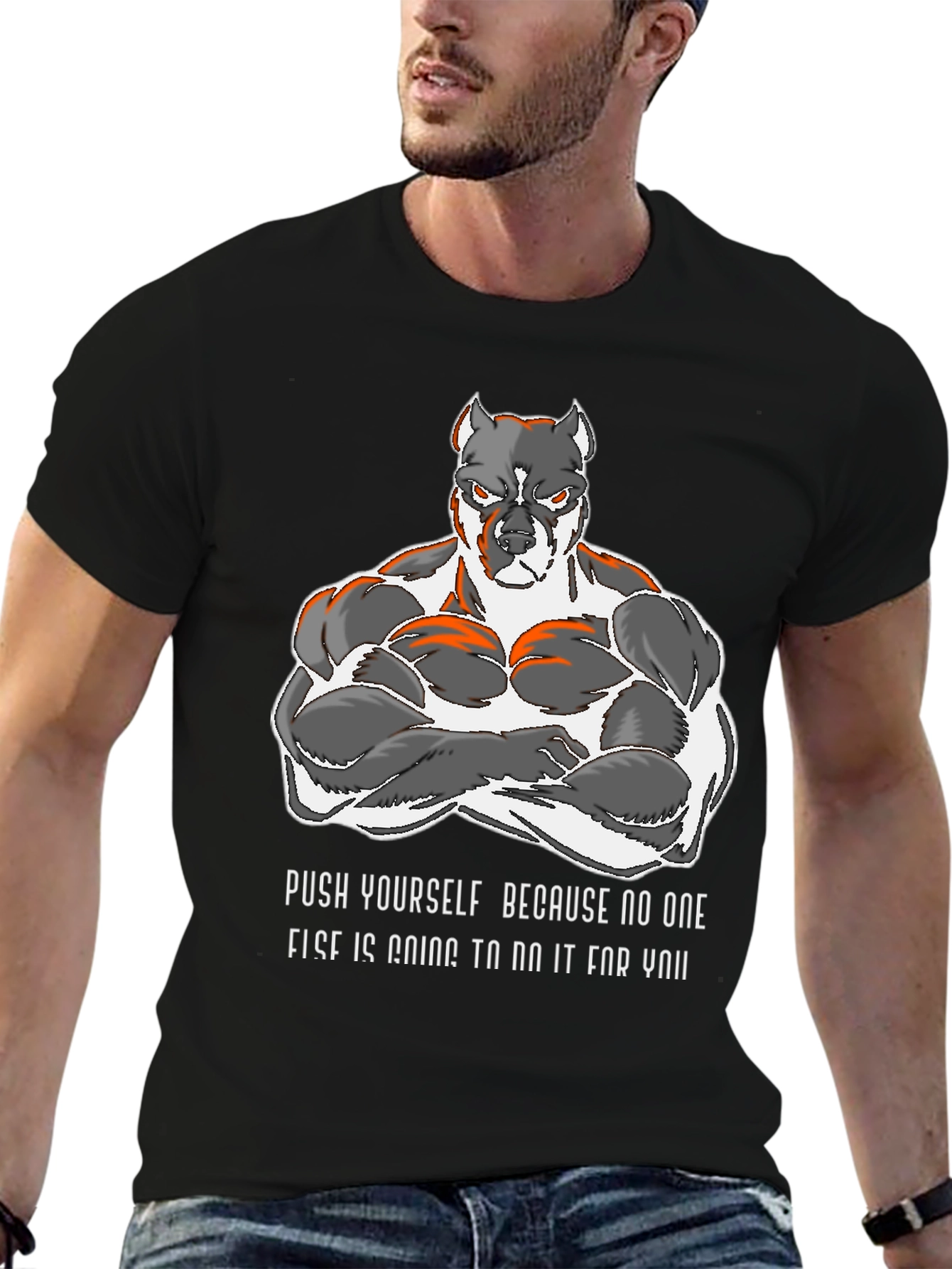 Motivational Pitbull Gym T-Shirt