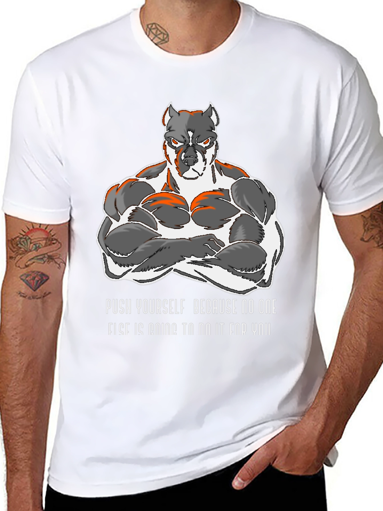 Motivational Pitbull Gym T-Shirt